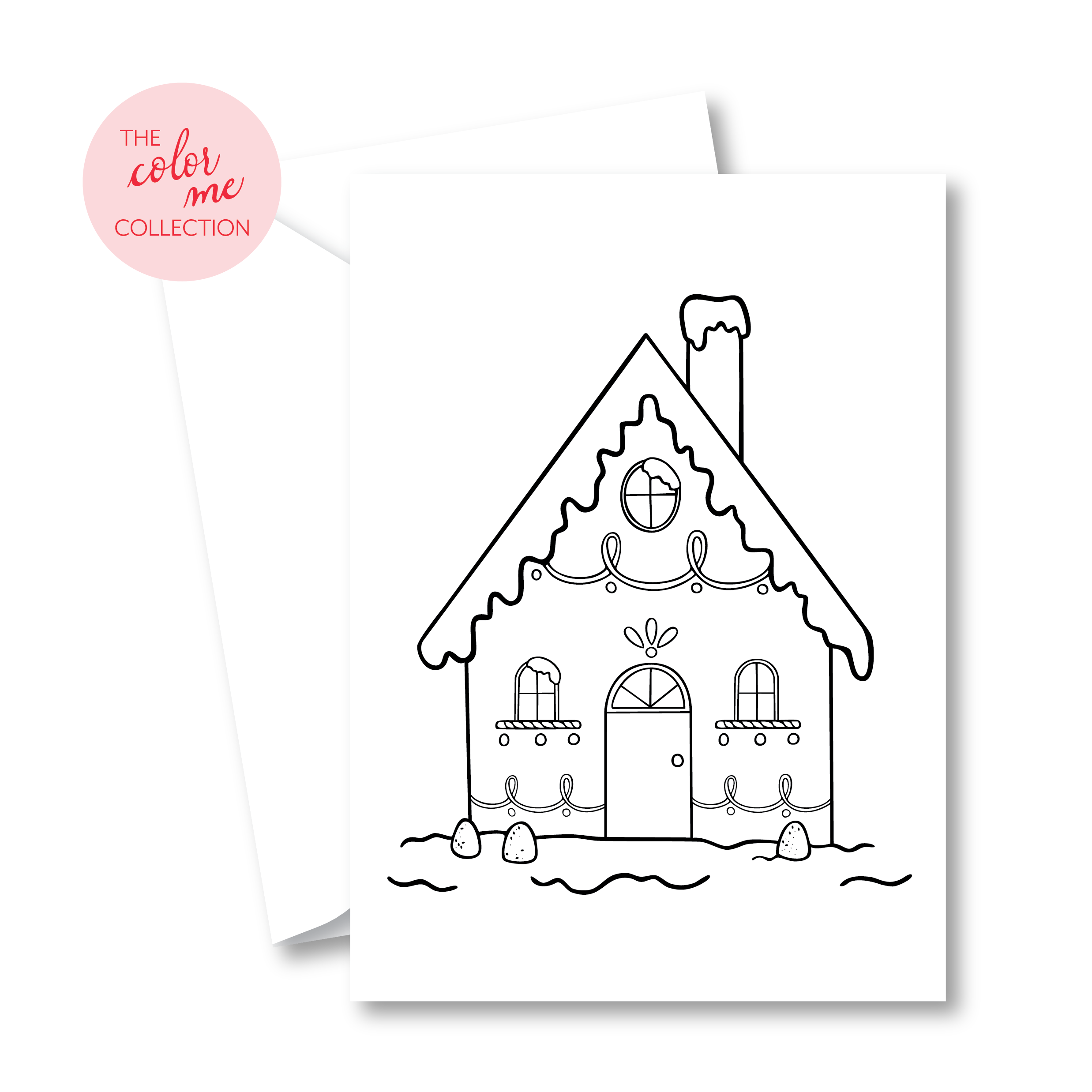 Gingerbread House Folded Card - Color Me Collection