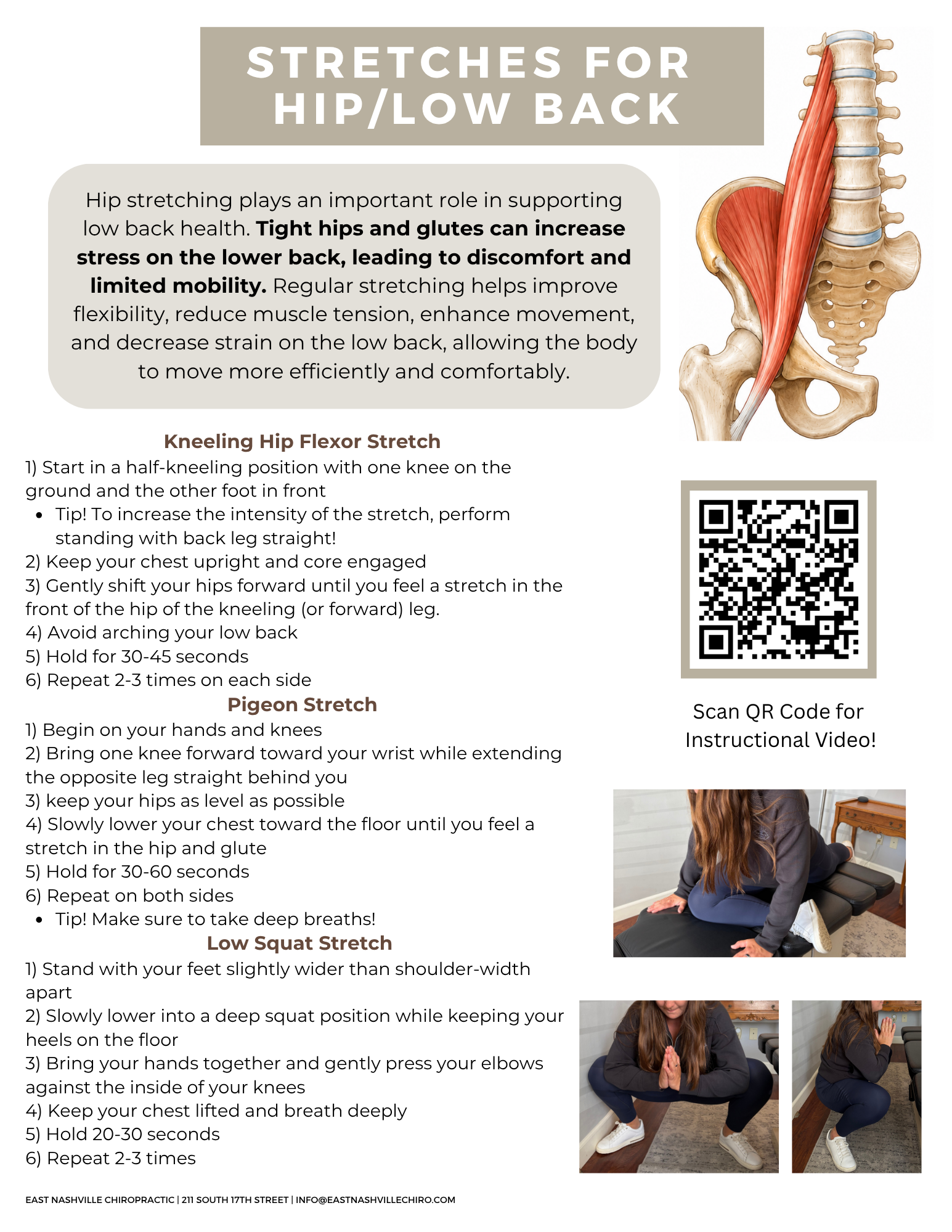 STRETCHES FOR HIP/LOW BACK