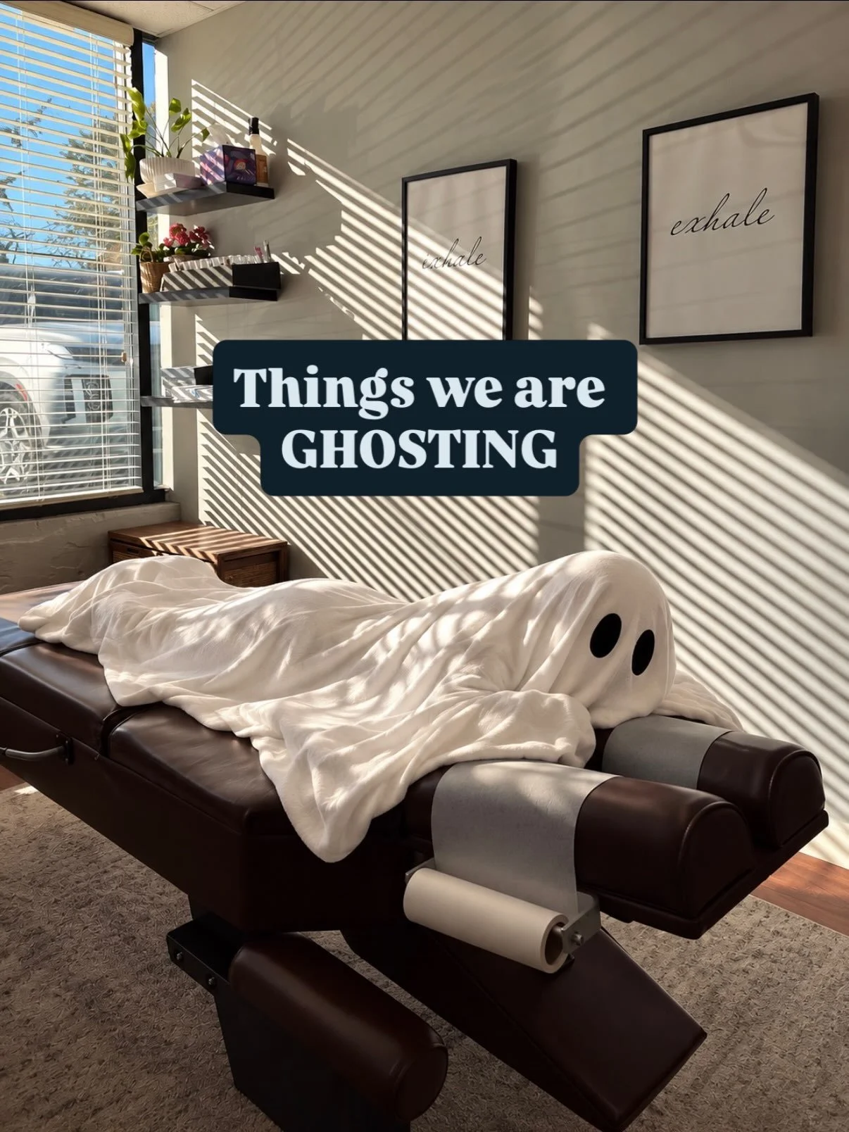 Don&rsquo;t &ldquo;ghost&rdquo; your body, &amp; don&rsquo;t ghost us! Take care of yourself going into the fall and winter season. We are a call away🤍👻

#chiropractic #functionalnutrition #appliedkinesiology