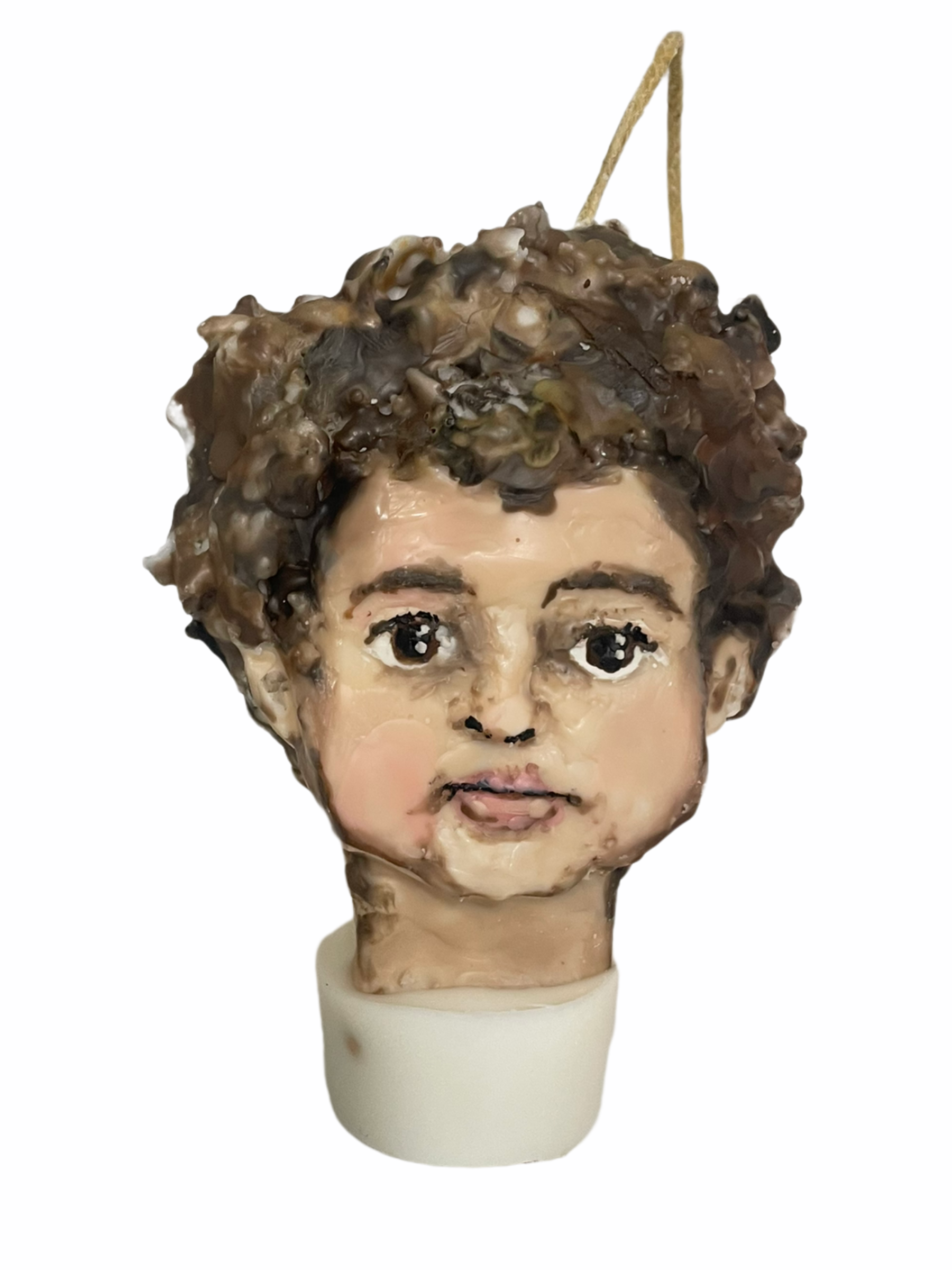 custom human portrait candle