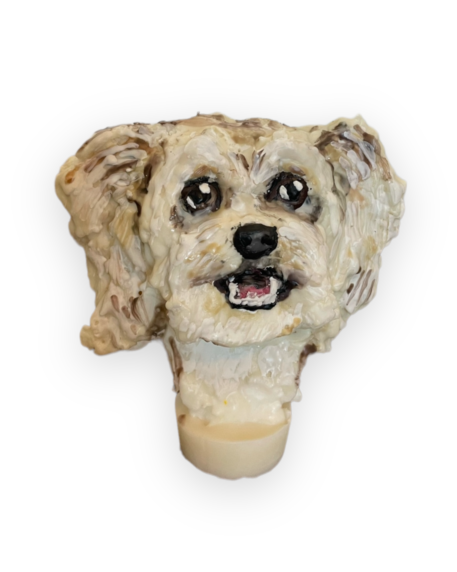 custom dog and cat portrait candle