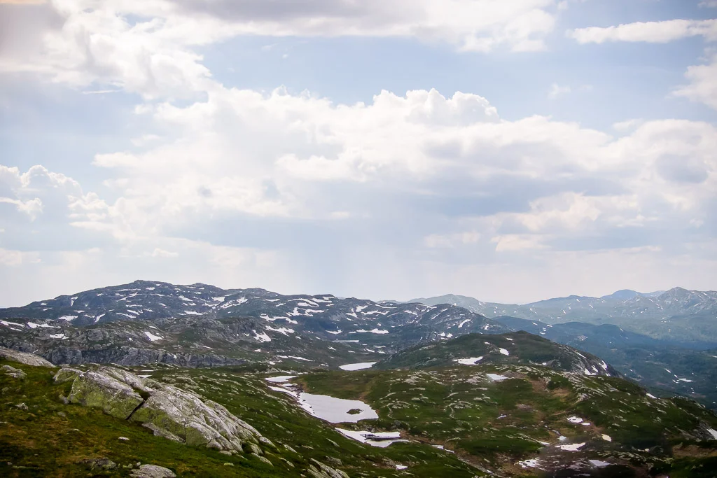 A view from Øysteinnatten, Lifjell, Bø i Telemark, Norway