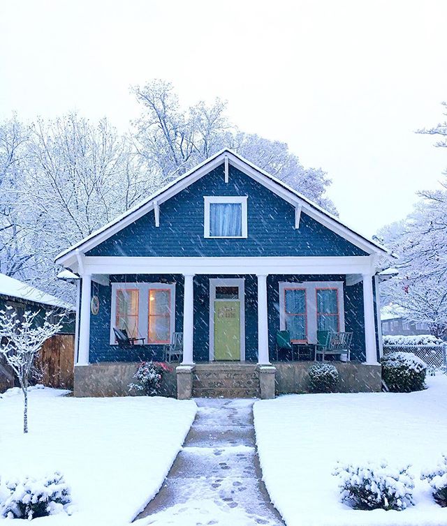 Nothing makes an already beautiful historic home look even classier than a nice little snow covering, and being here in Atlanta, getting to enjoy this is certainly a rarity and a pleasure! As you might remember from our post back in April, this is ou