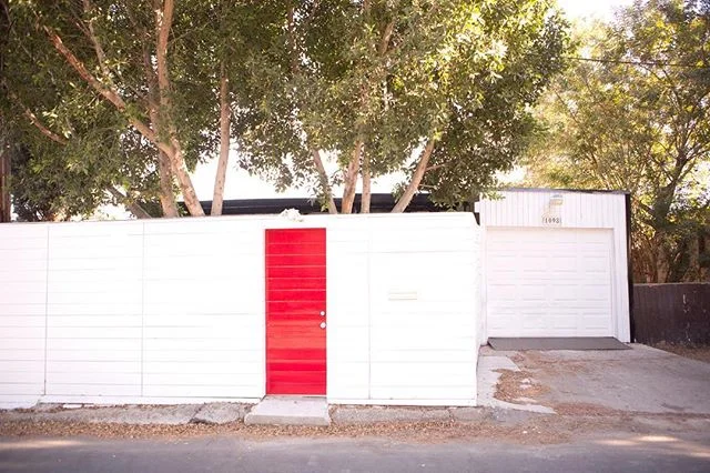 Danish colors. American street. Viking beach house.