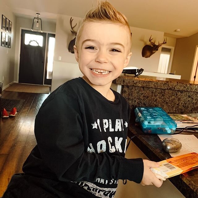 💇🏼&zwj;♂️Ok. We did it. I gave Buddy a haircut. ⁣
⁣
🙌He did better than I did. ⁣
⁣
When I asked him what he thought he goes &ldquo;Good. Sheila never asks if I&rsquo;m kidding when I tell her I have to go to the bathroom and she lets me eat sucker