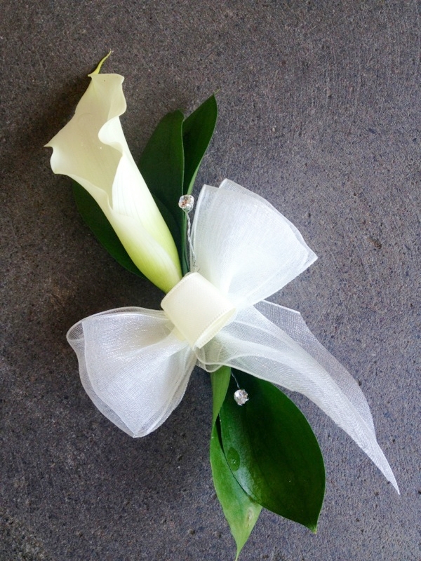 White calla lily corsage