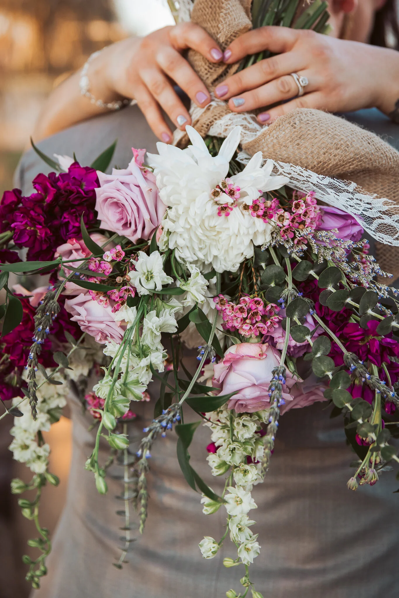 Lavender bridal bouquet