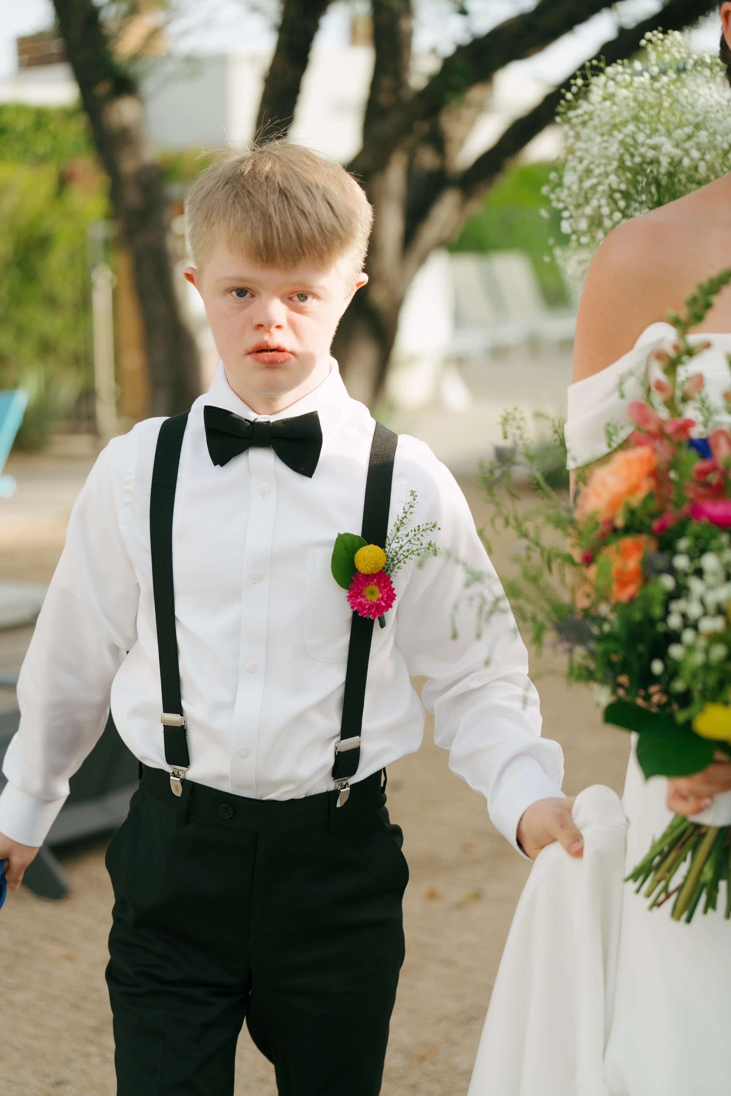 Ring Bearer with boutonniere