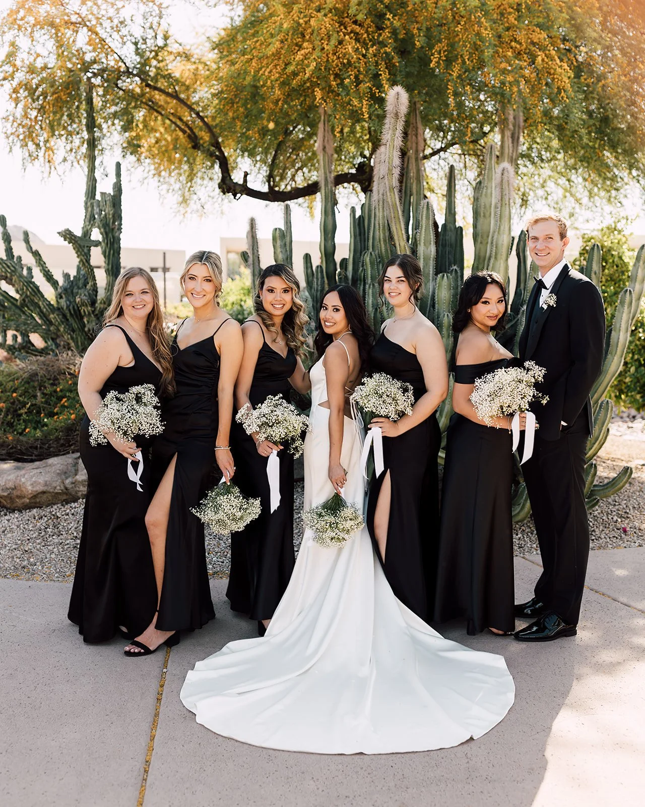 Black and white bridal part