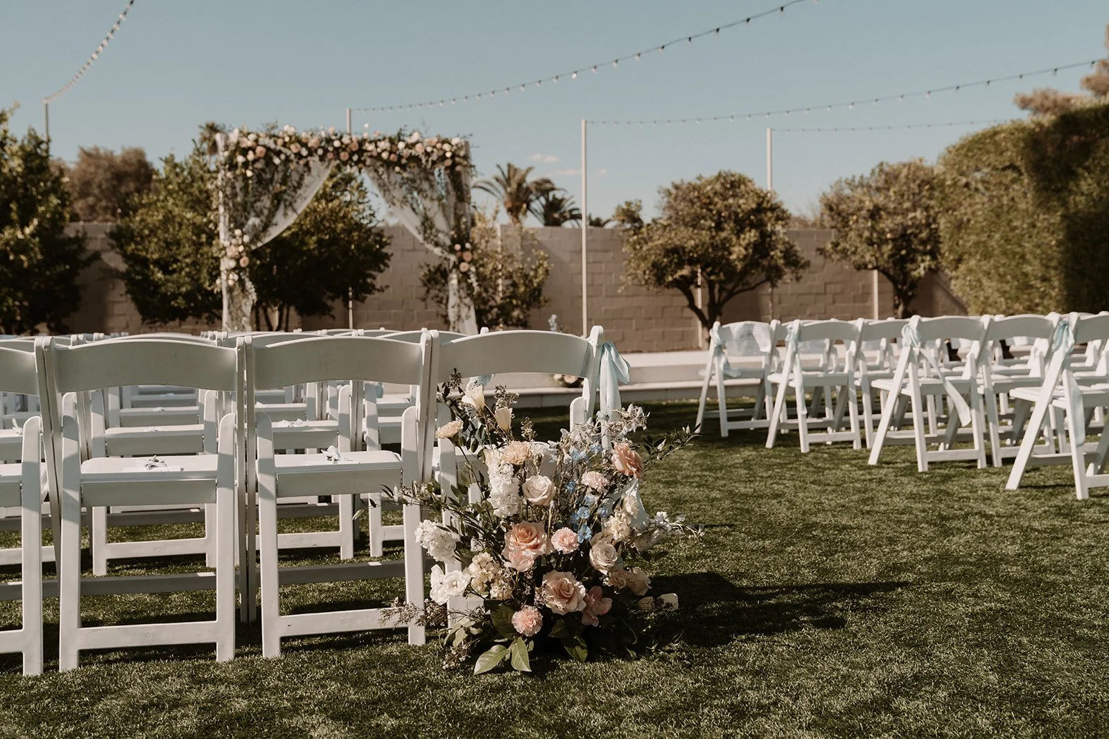  Garden themed wedding ceremony 