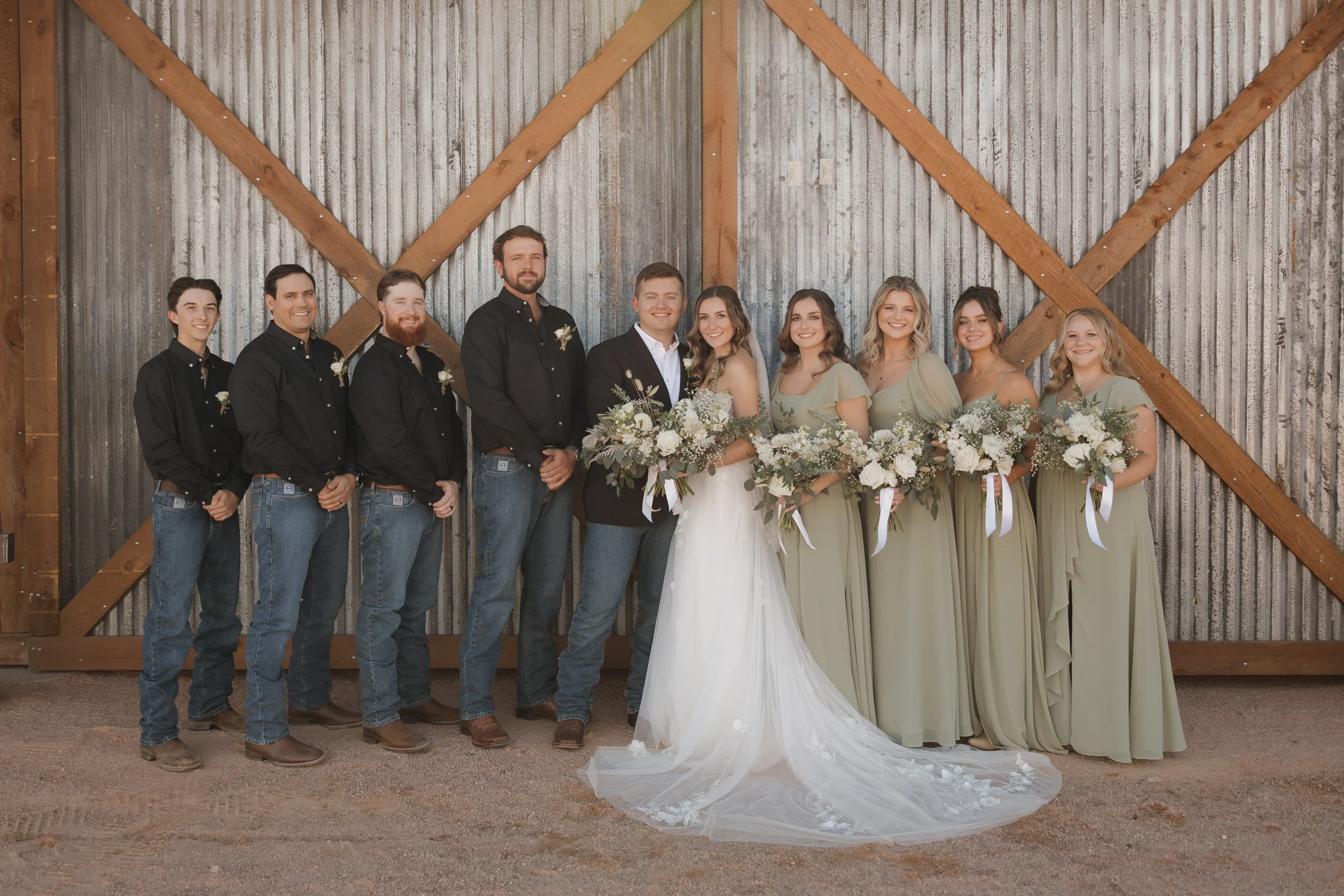 Western bridal party 
