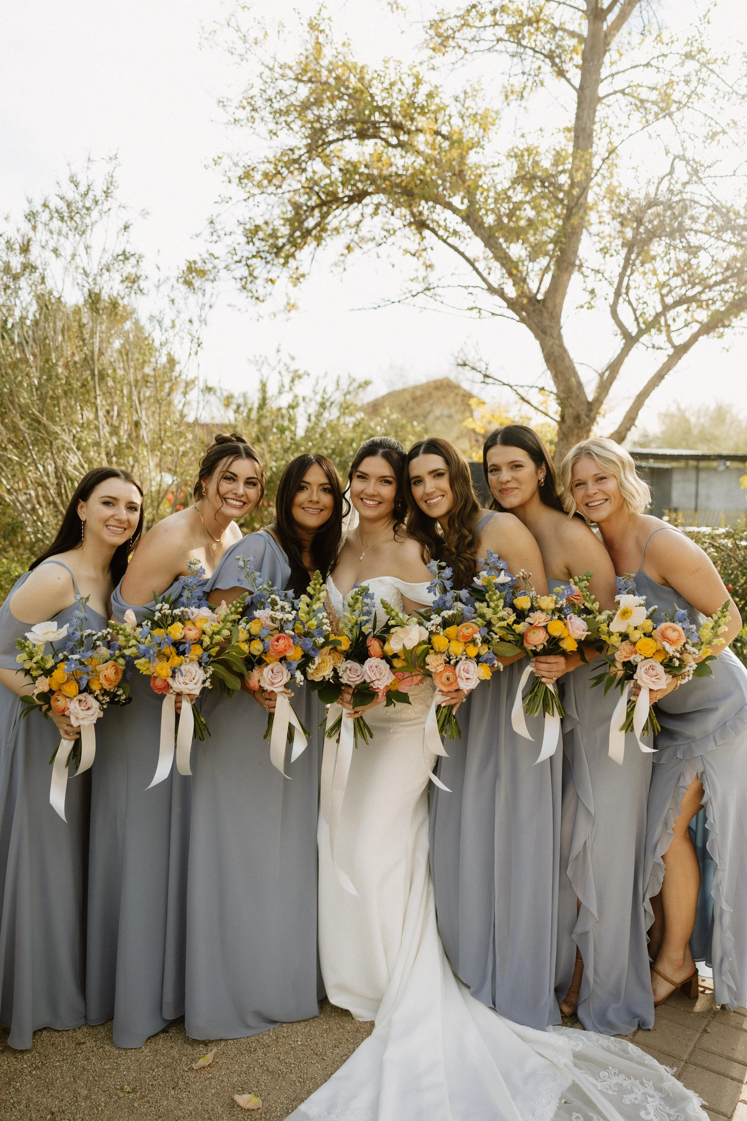 Spring Bridesmaids in Blue