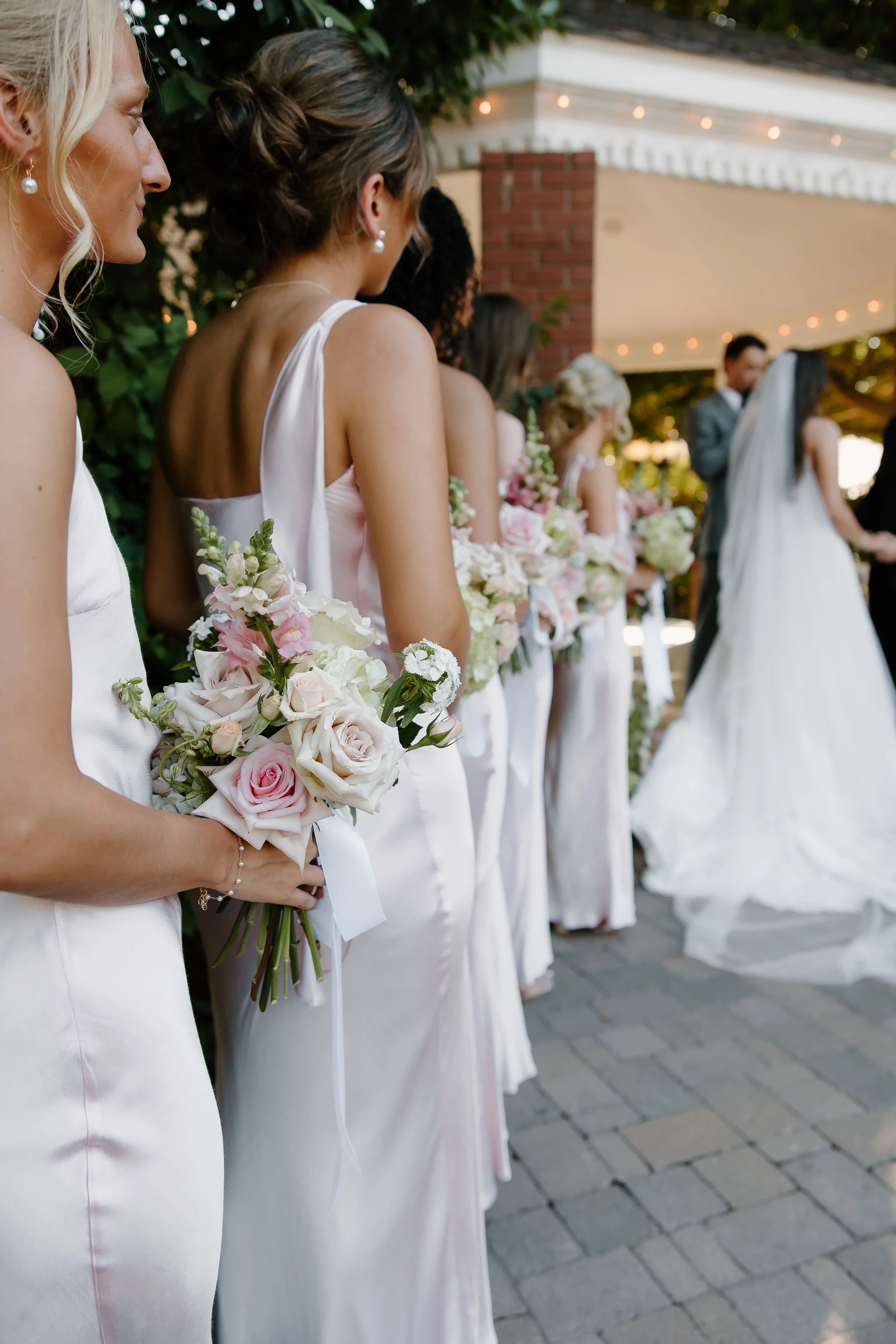 Dainty Pink Bridesmaid Bouquets