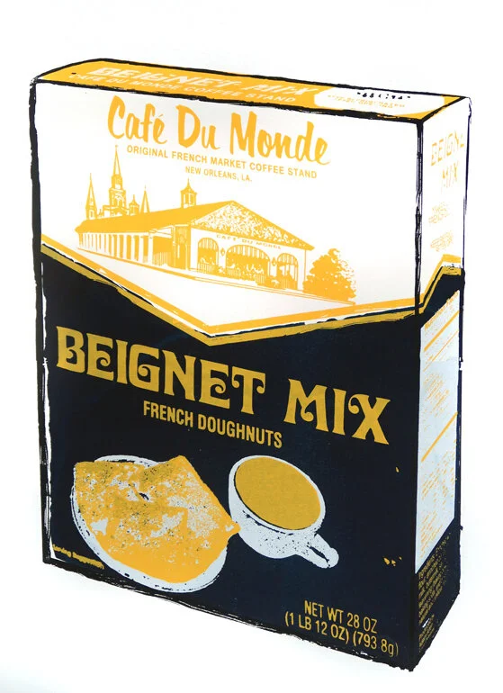 XL White + Navy Beignet Box