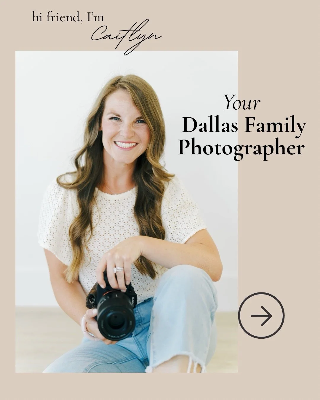 Hi! I&rsquo;m Caitlyn - your Dallas family photographer. Documenting all the beautiful moments that actually look and feel like your everyday life. 

I have 4 kids, so I know how it feels to want to document every detail. Let&rsquo;s make capture the