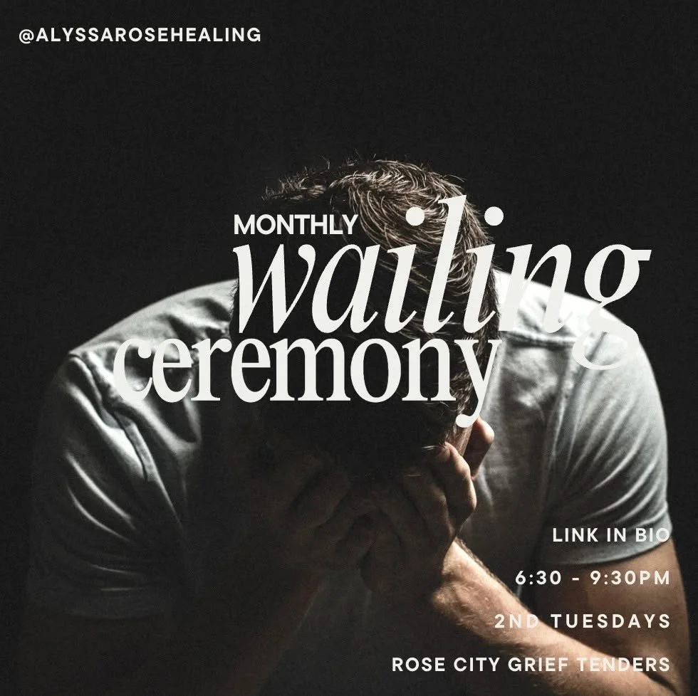 There are sounds that free us.
Cries that return us to the truth of our aliveness.
The Wailing Ceremony is a space for that medicine—
a place to let the grief inside your heart
be heard, welcomed, and released.
Sometimes it comes in silence.