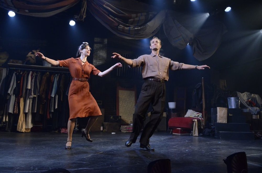 A dance duel. (Deirdre Donovan as Molly, Danny Gardner as Toes).