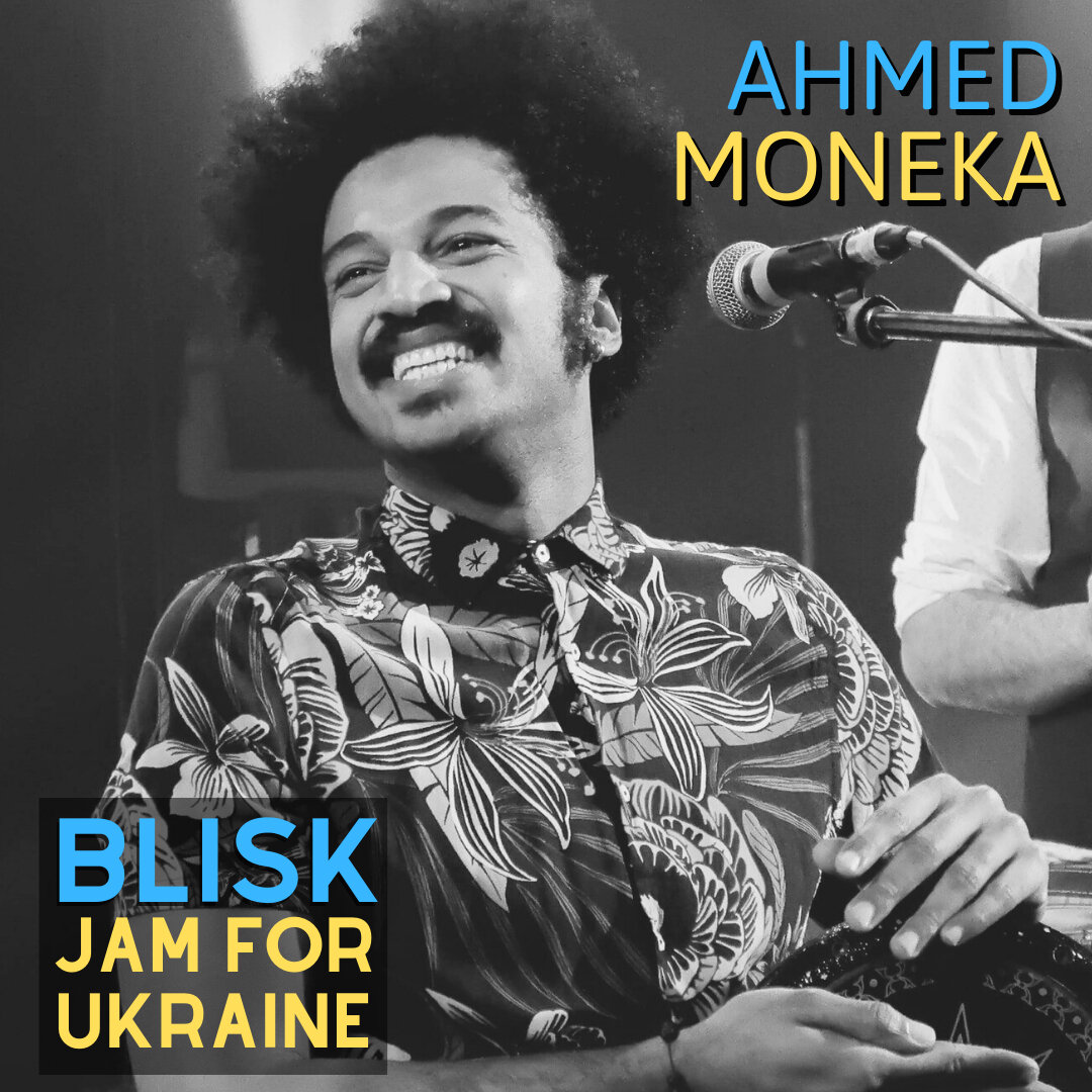 TAH-DAH!!!! Here's a second glimpse of some more artists coming out to support our fundraiser for Ukraine this Thursday! 👏👏👏👏 You ready for it??? @ahmedmoneka and his mesmerizing vocals and percussion @drdraw ripp