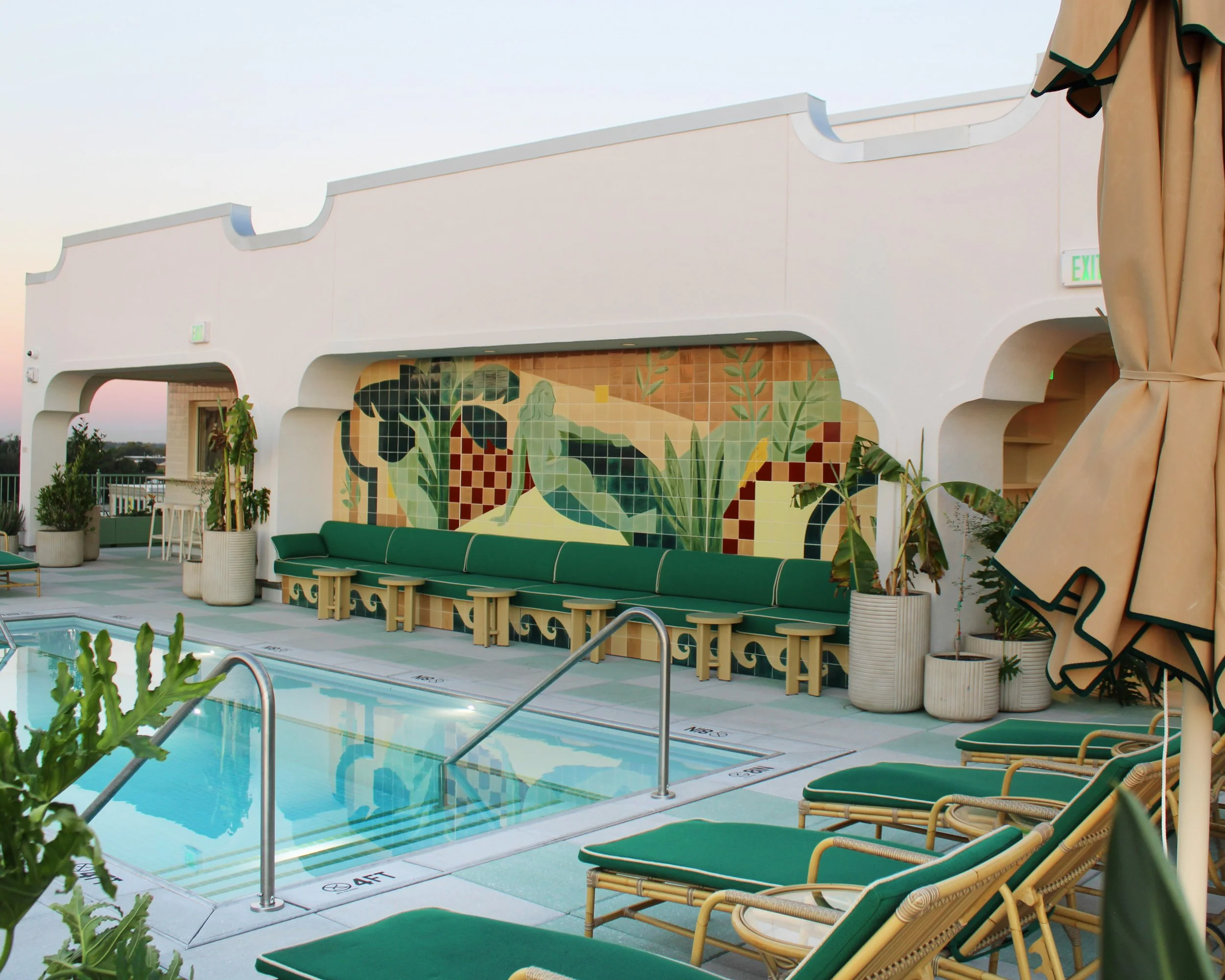 The Warbler Hotel Mural