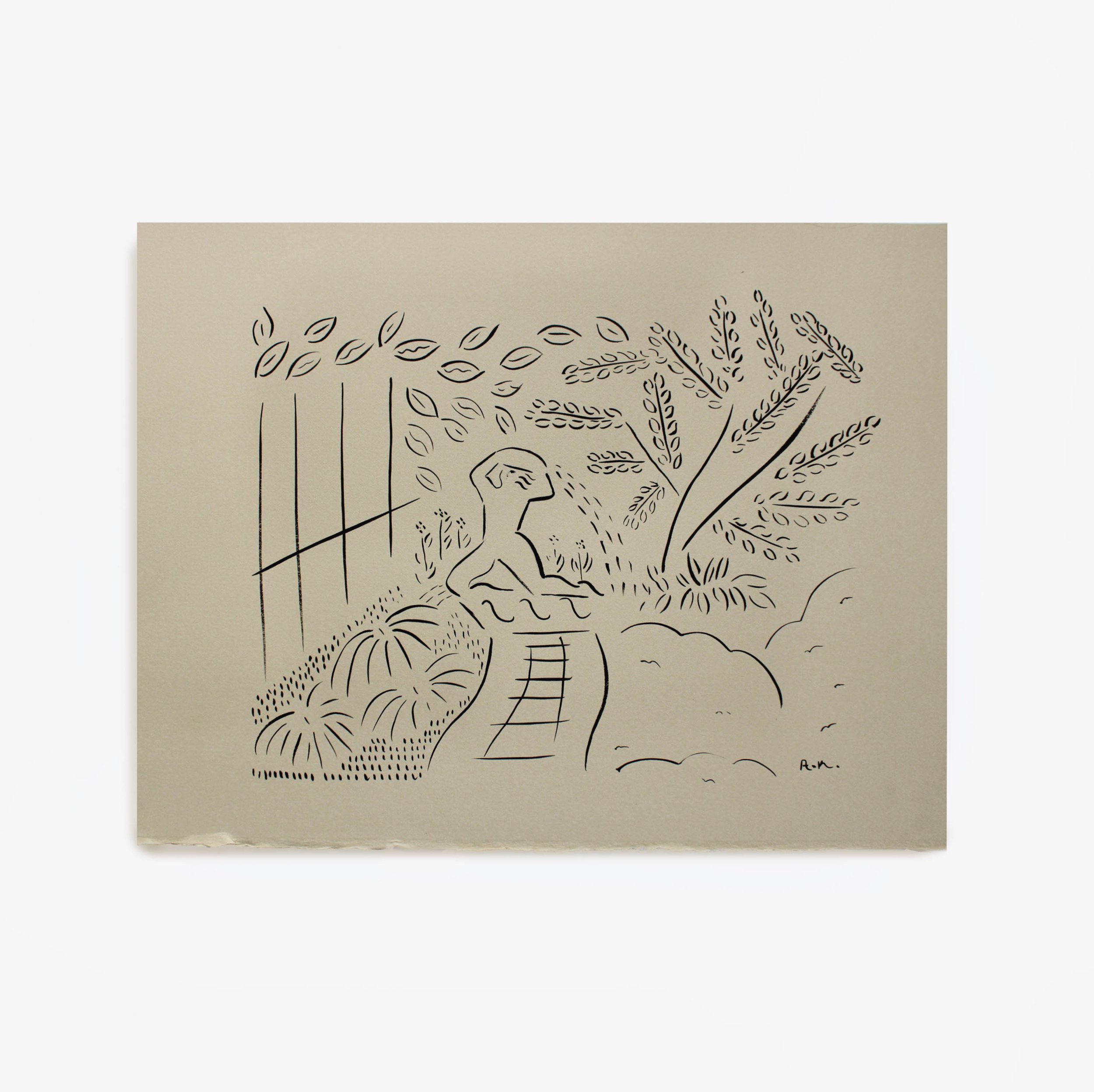 City Park Alferez Fountain drawing