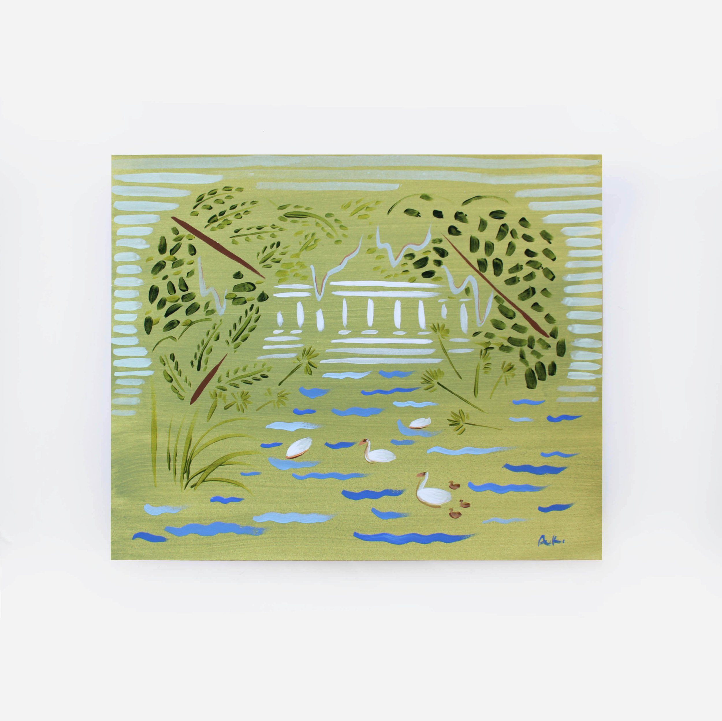 Peristyle Swans painting \\ No. 5
