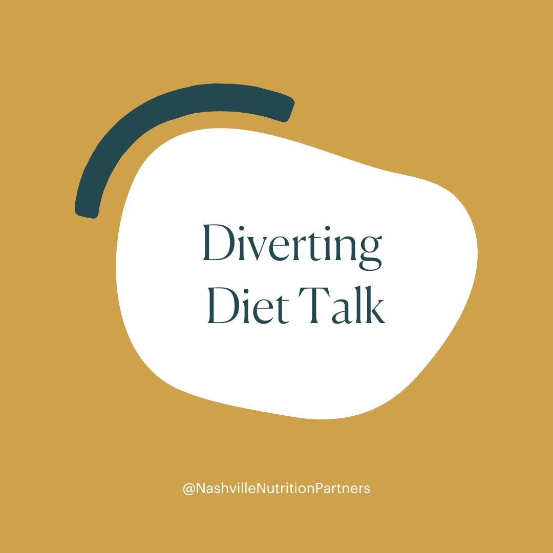 Save this post for later 💝 What are your favorite ways to divert diet talk? 

#DietTalk #NonDiet #DisruptDietCulture #NonDiet #HAES