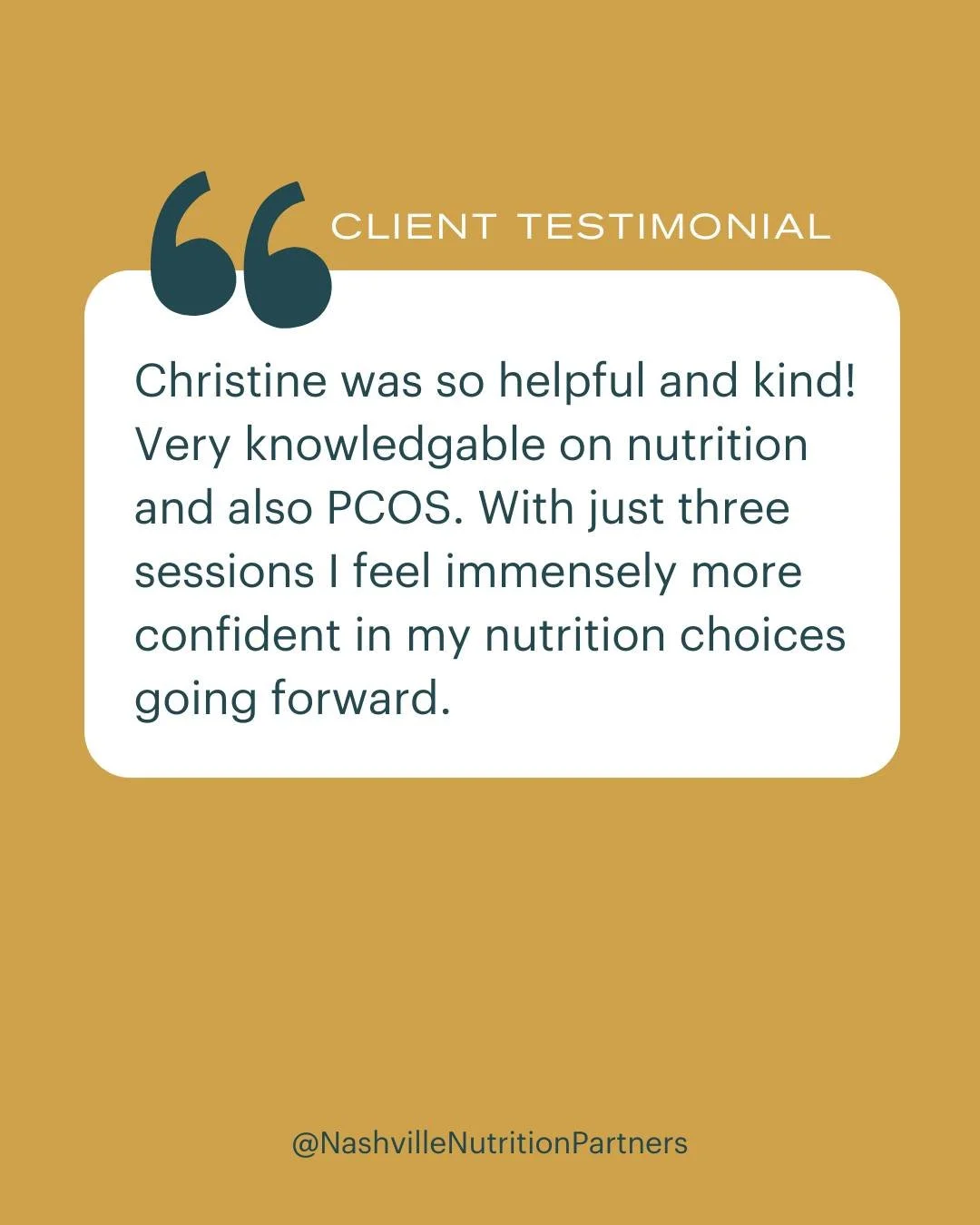 If you need support managing a health condition, our dietitians can help! Get started with us by completing our intake form to get matched with a dietitian (🔗☝🏻)

#clienttestimonial #fivestarreview #nondietnutrition