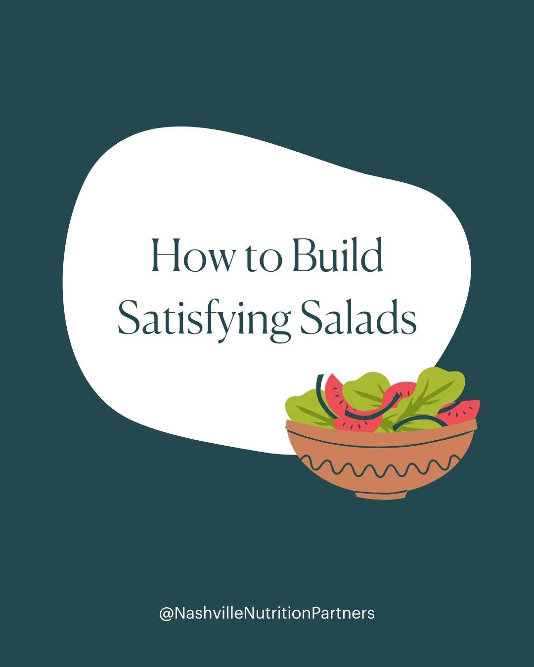 Salads don't have to be boring or unsatisfying! Swipe for some salad inspiration 🥗

#mealideas #satisfyingsalads #nutritontips