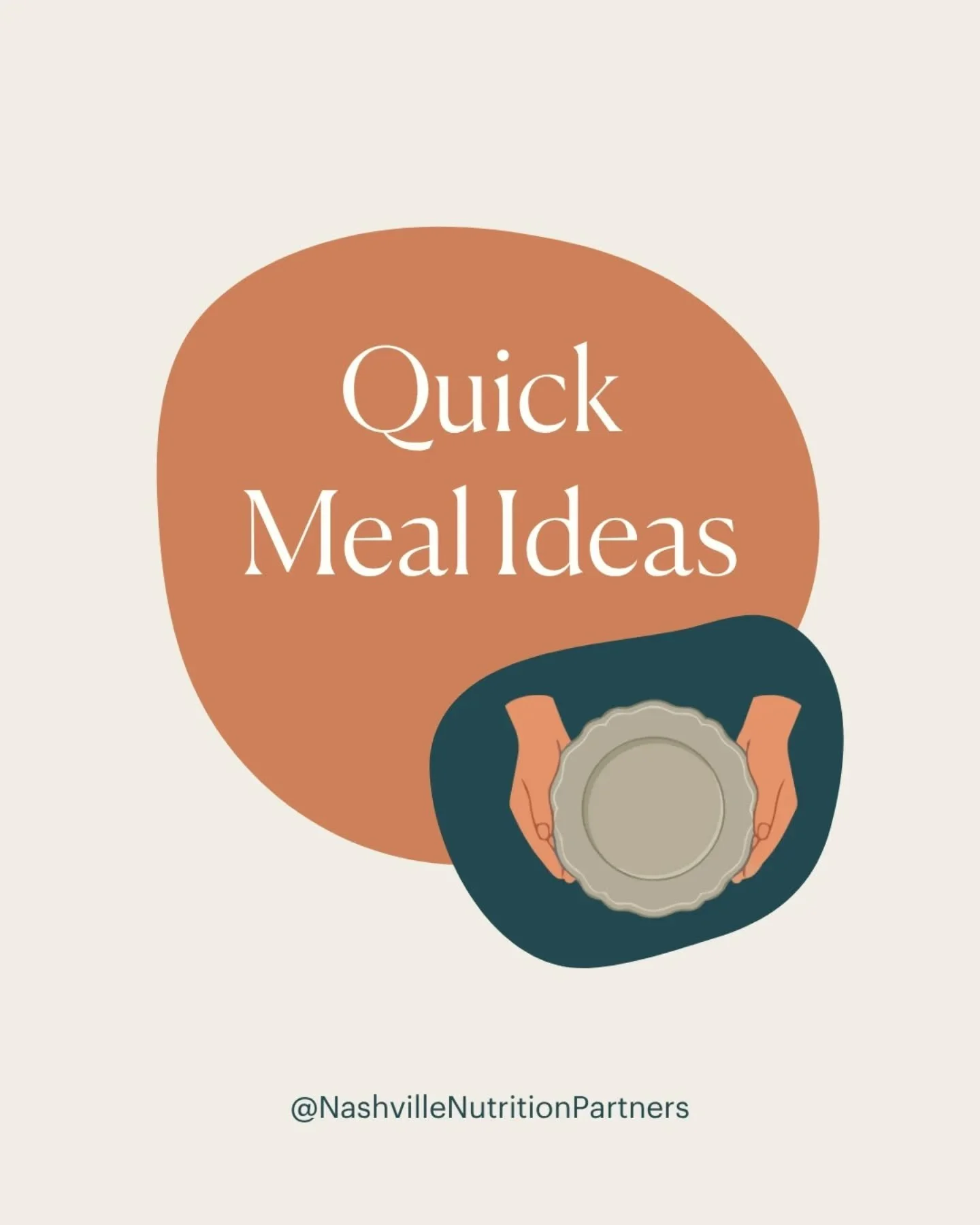 Swipe for some quick meal ideas 💡 

What's your go-to quick meal? 

#mealideas #mealinspo