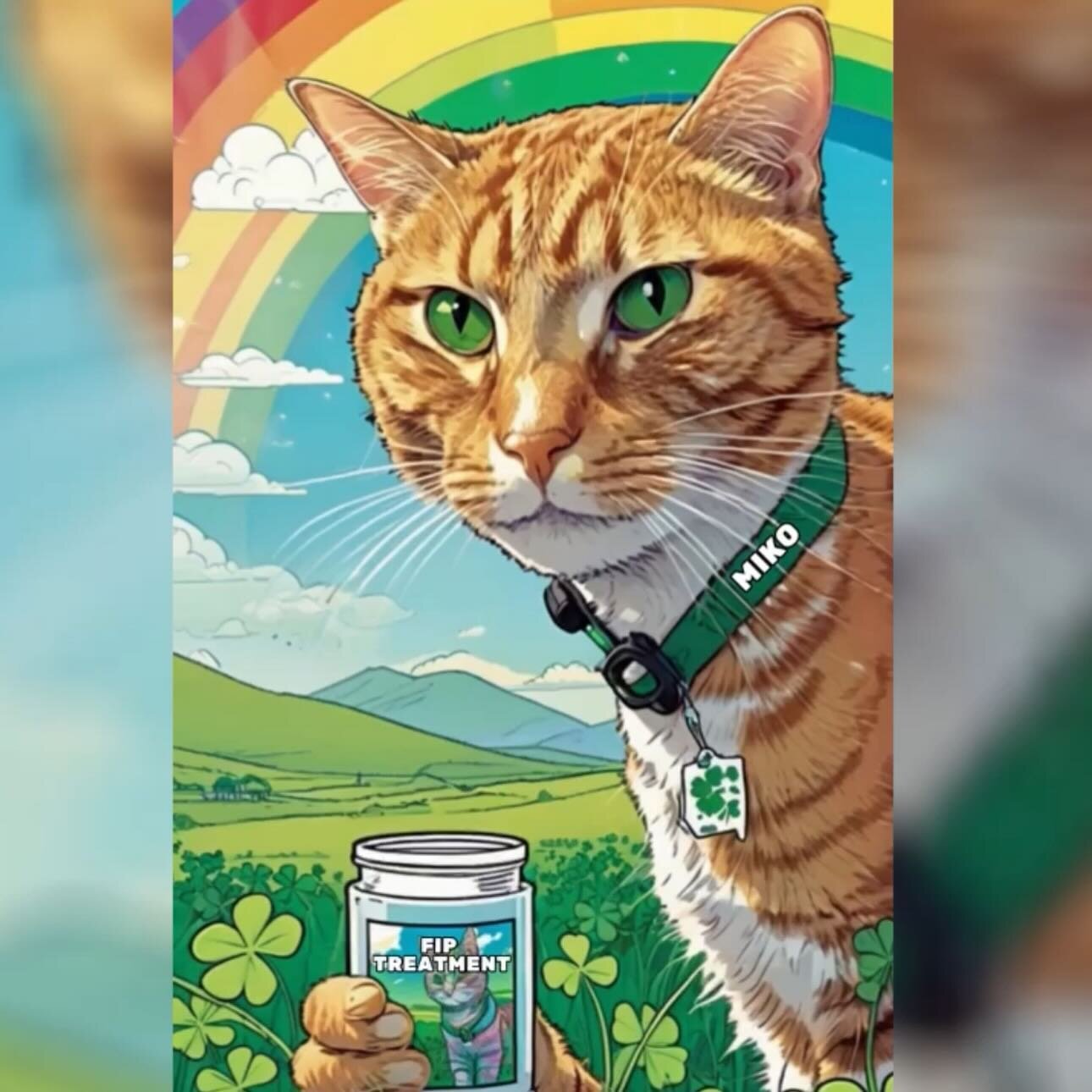 We are so blown away by the support for Miko&rsquo;s journey! His GoFundMe has already hit over a quarter of our goal! 

To say thank you, we had an AI app give us a little portrait of Miko enjoying St Patrick&rsquo;s Day 😂 The night isn&rsquo;t ove