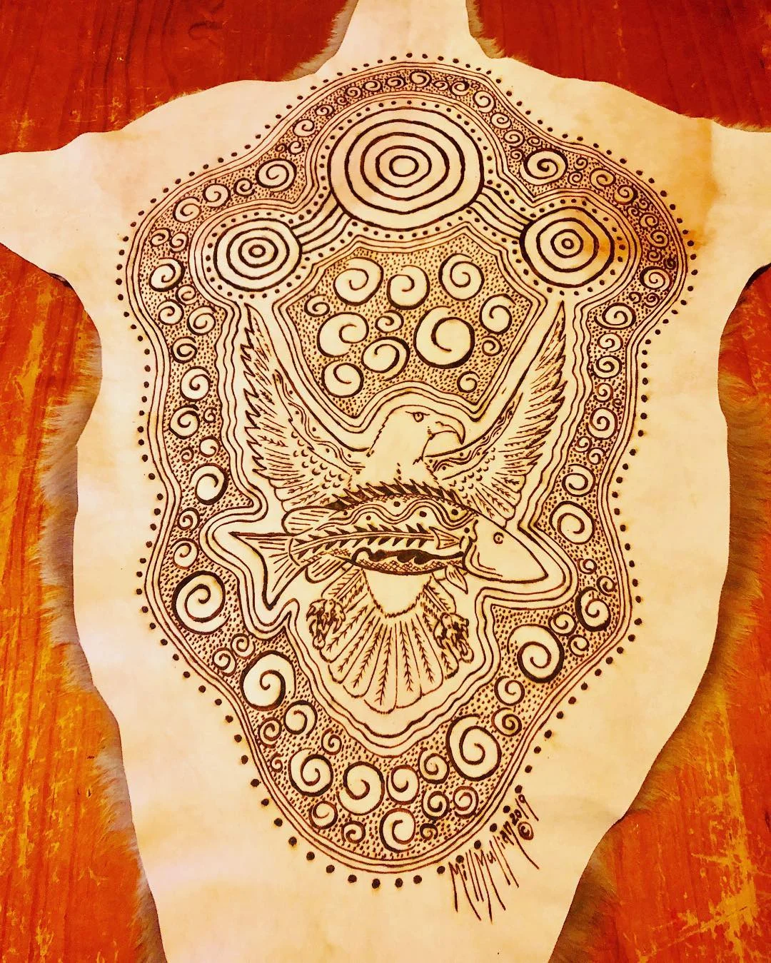 Kangaroo Skin - with custom art design