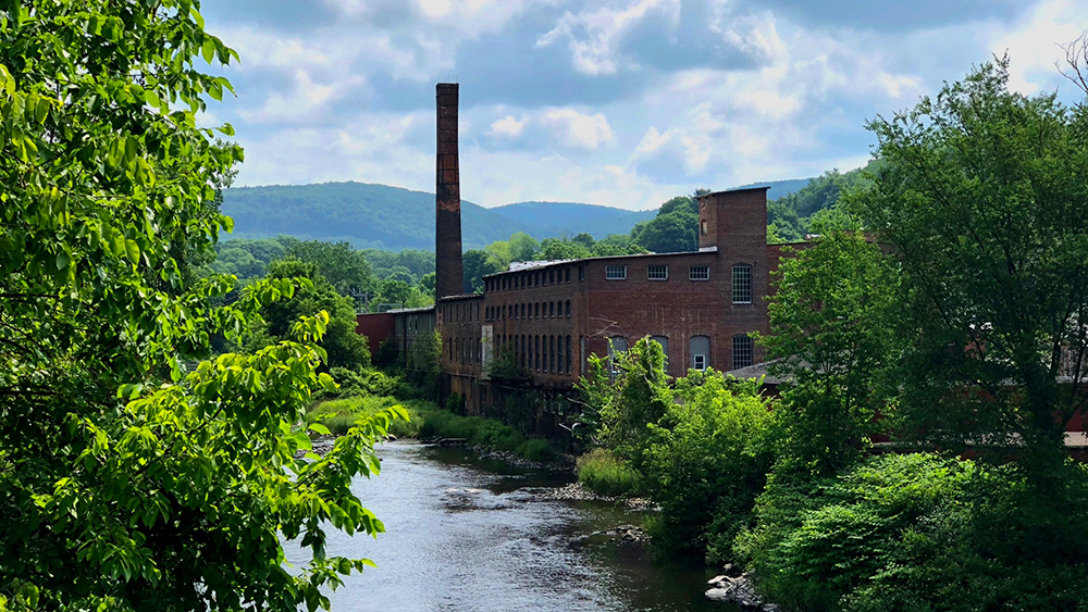 Eagle Mill building and Housatonic River photo