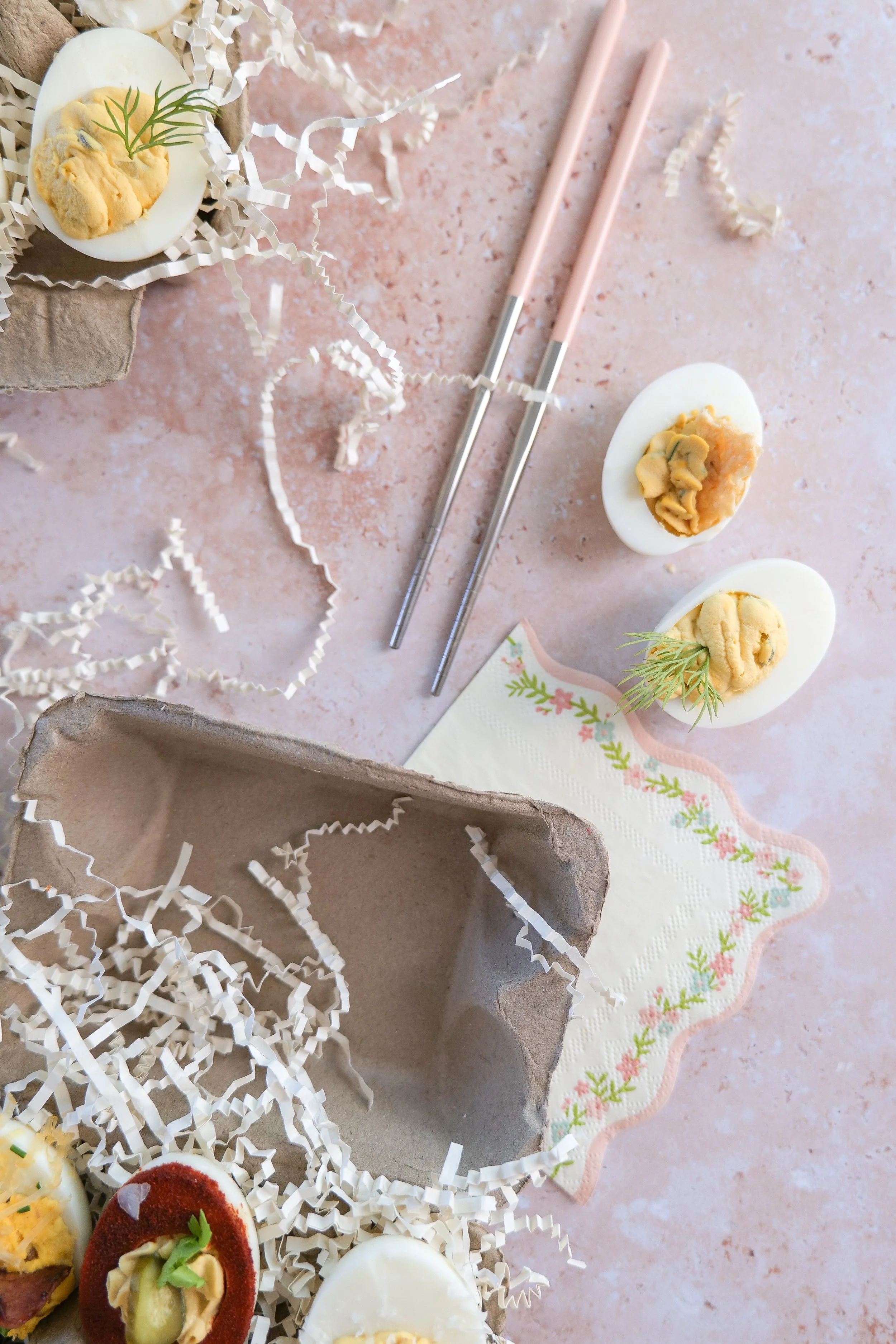 Homemade deviled egg flight featuring six easy appetizer recipes