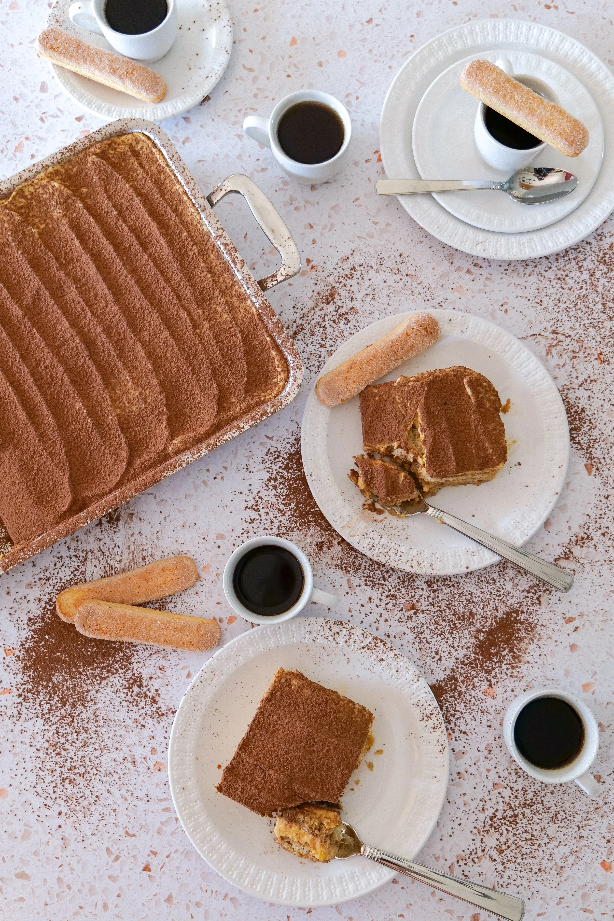Make-ahead pumpkin tiramisu layered with coffee-soaked ladyfingers and pumpkin mascarpone cream.