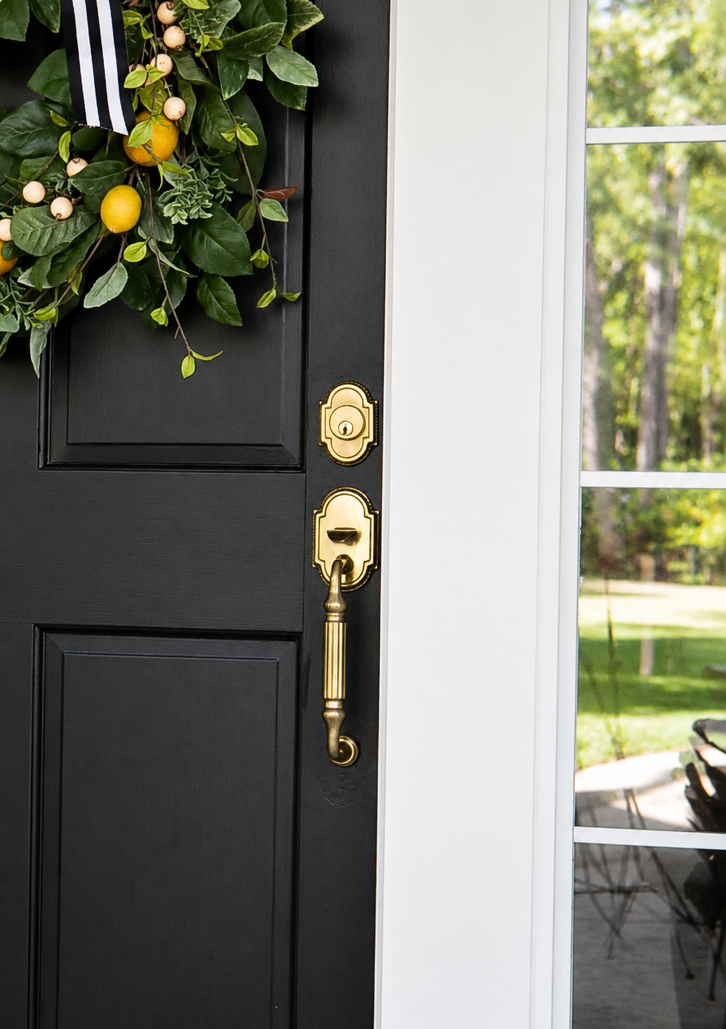 Affordable home renovation project showing how changing interior door knobs creates a custom look.