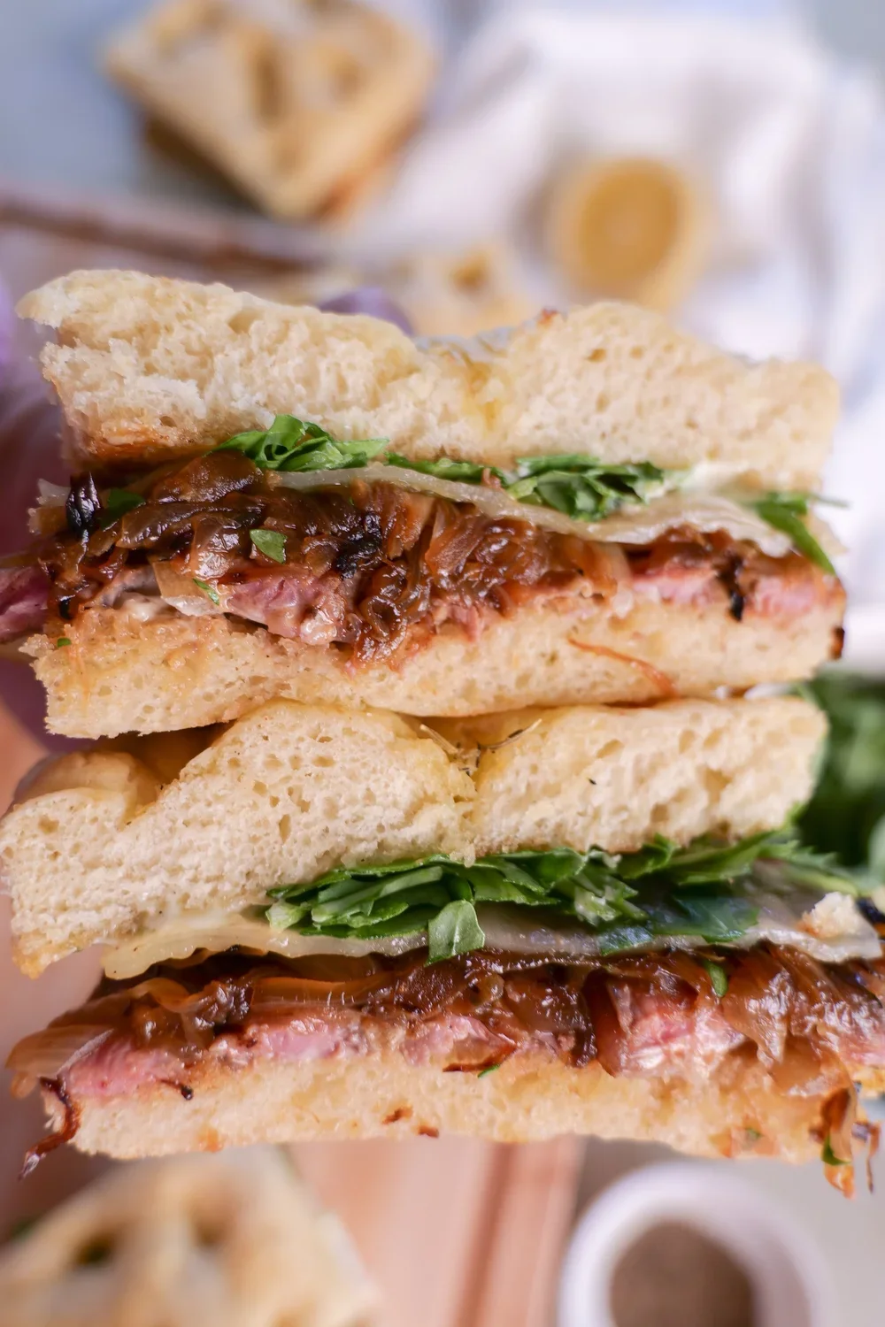 Ribeye Steak Sandwich with Garlic Aioli &amp; Caramelized Onions