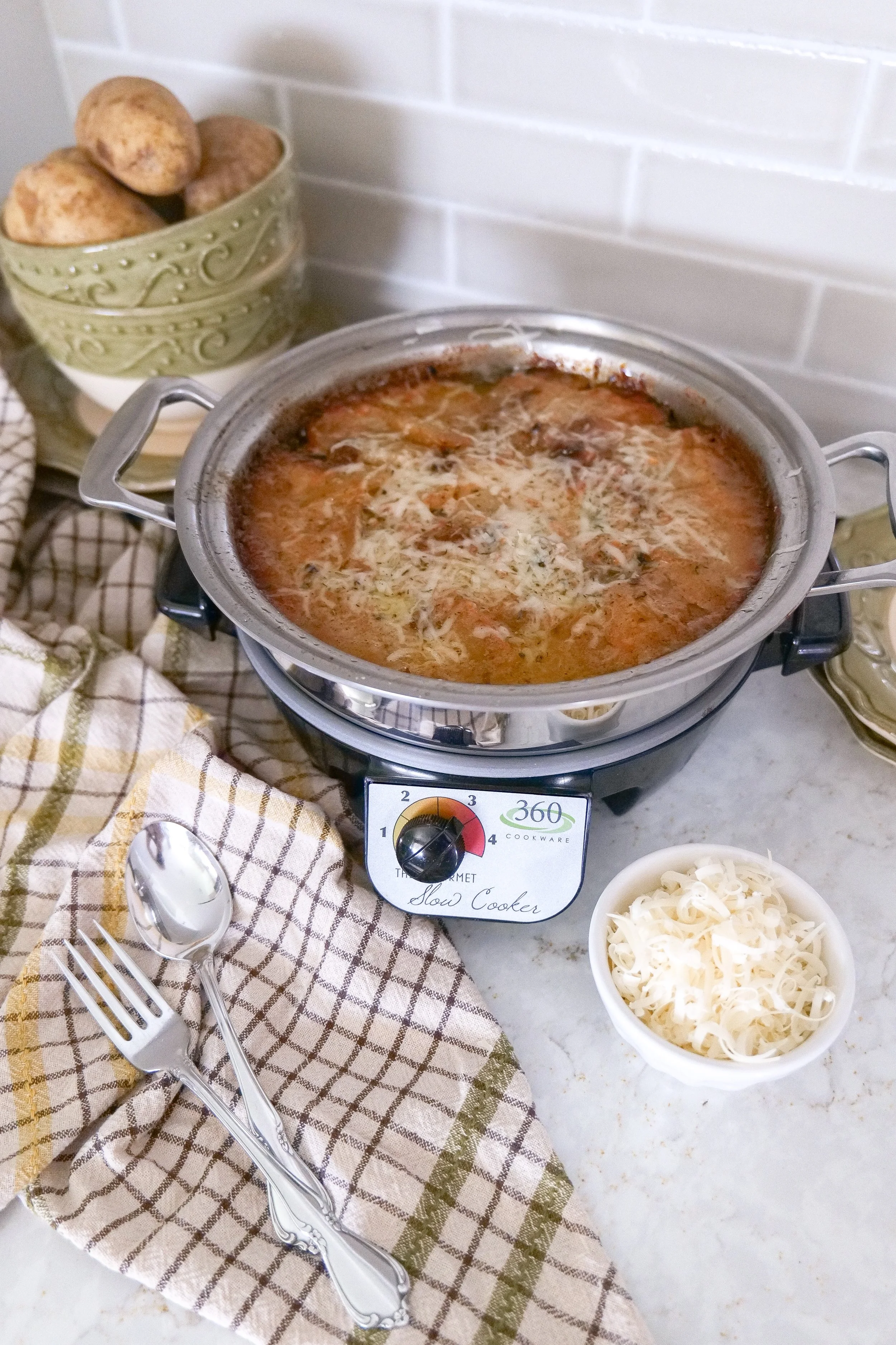 Classic scalloped potatoes for holiday entertaining and family dinners.