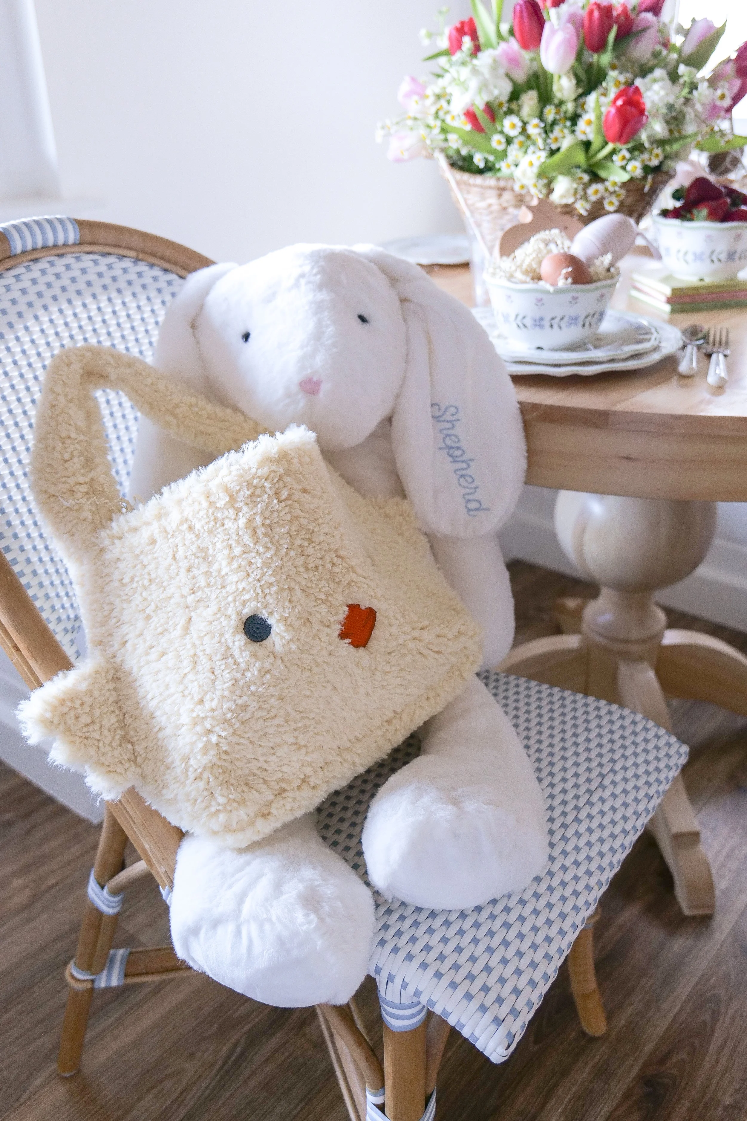 Children's Easter morning basket filled with a mix of toys, treats, books, and special gifts.