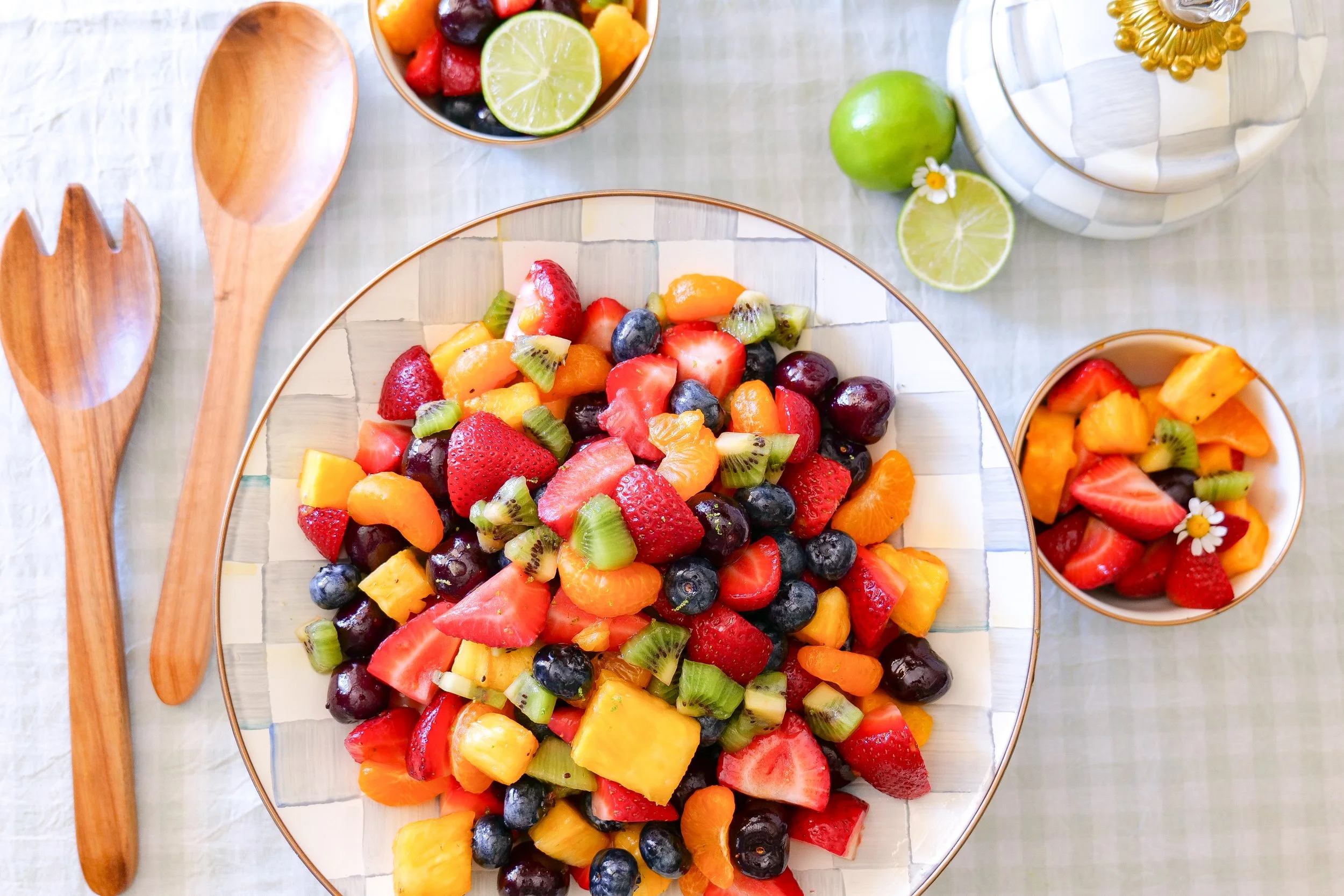 Easy honey lime fruit salad recipe for summer