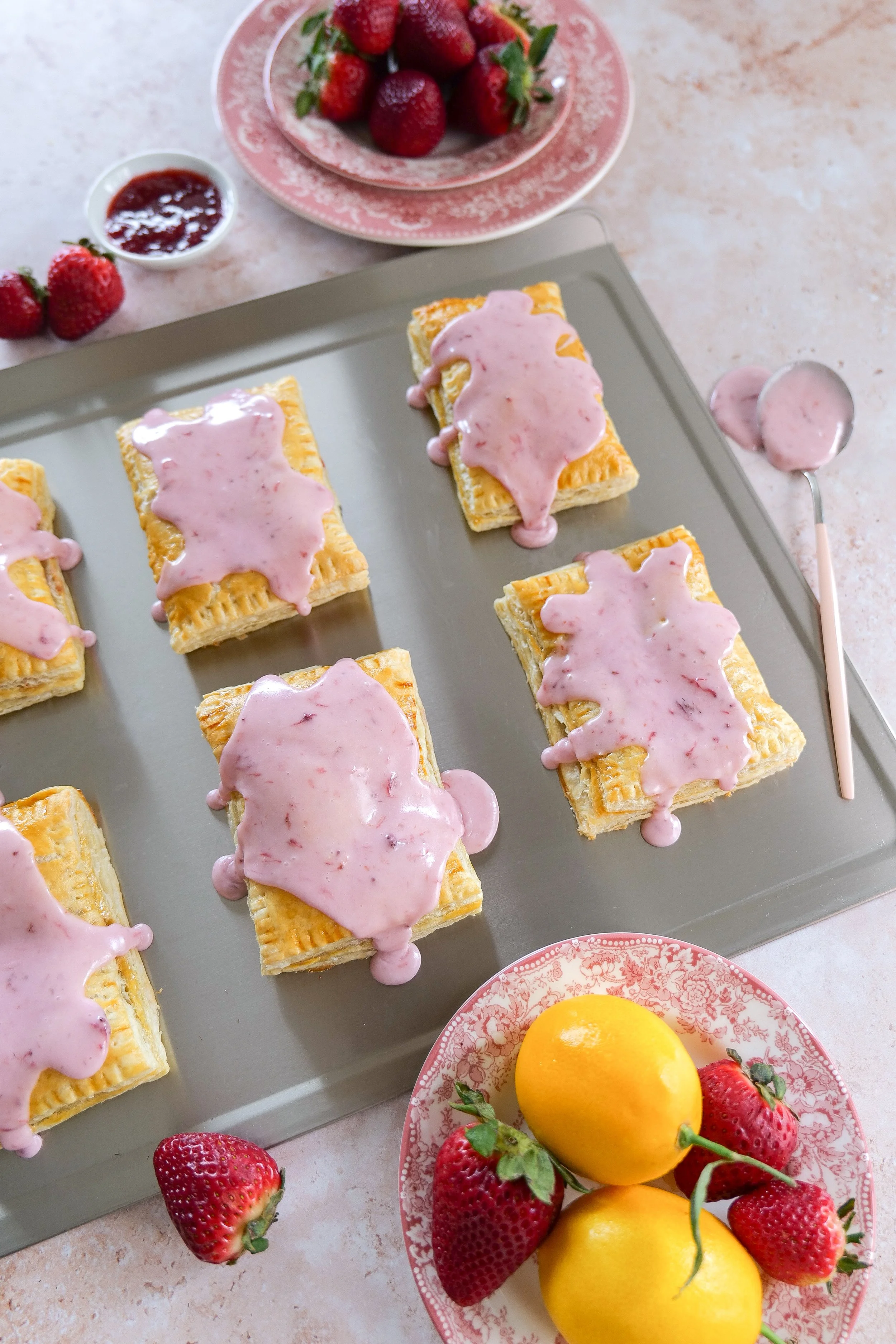 Freshly baked Strawberry Puff Pastry Pop Tart