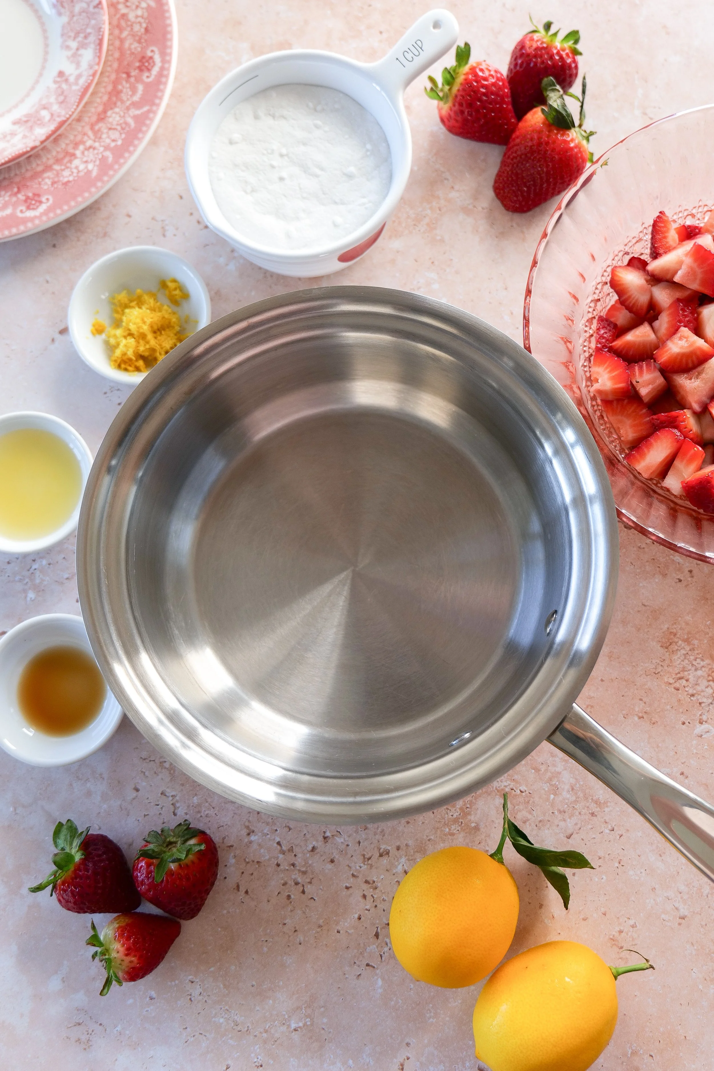 preparation for making a Strawberry Puff Pastry Pop Tart
