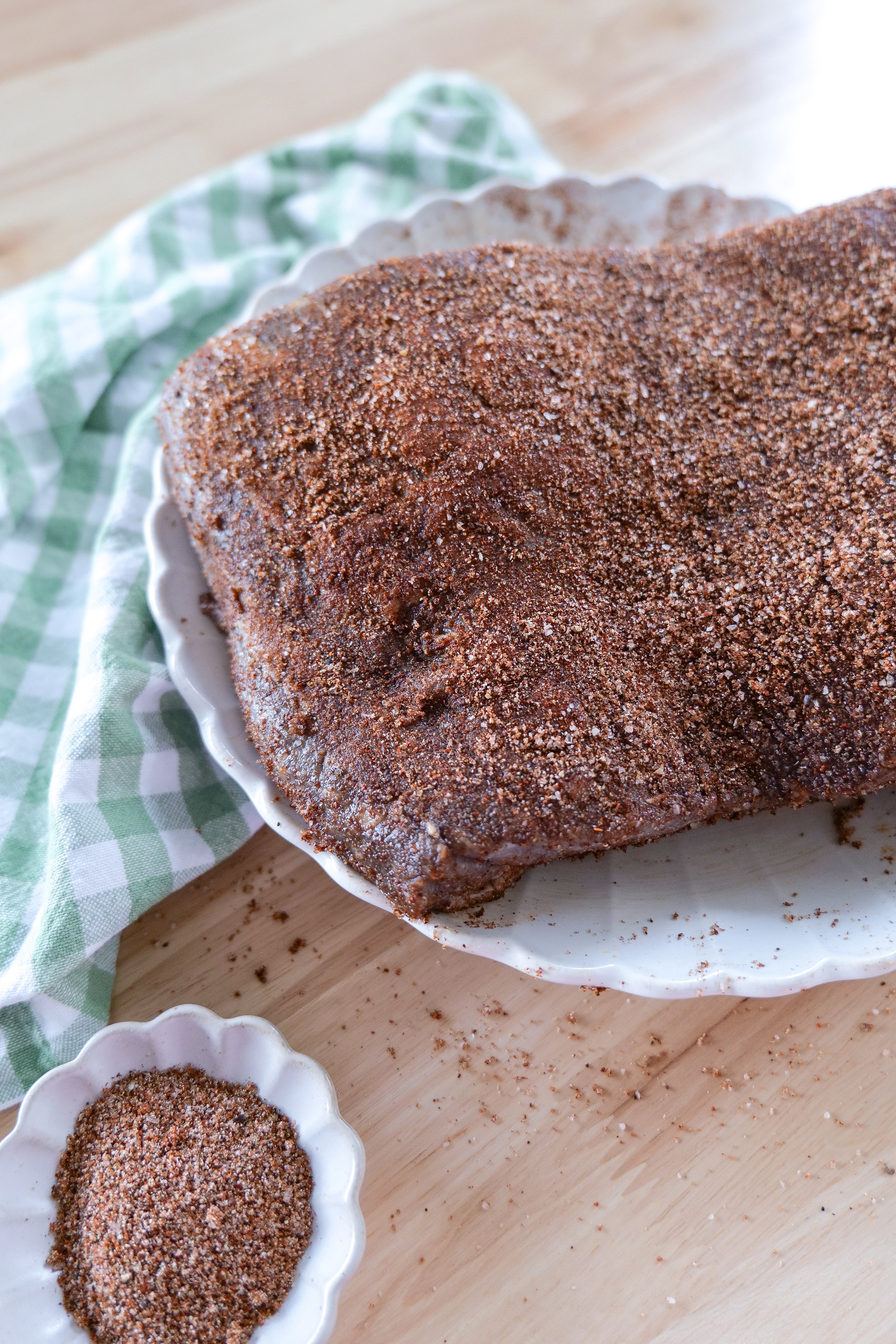 Fall-apart tender beef brisket made in a slow cooker.