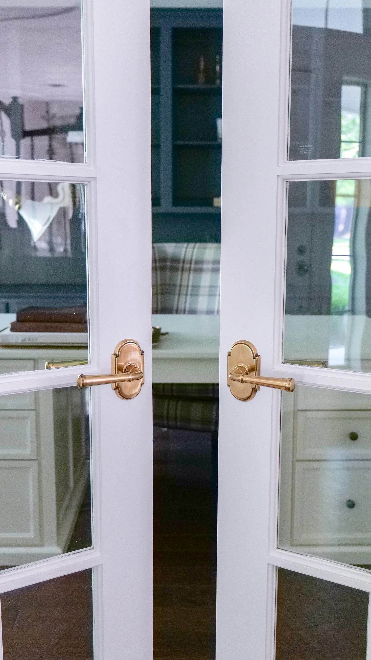 Classic interior door hardware complementing a timeless traditional home design.