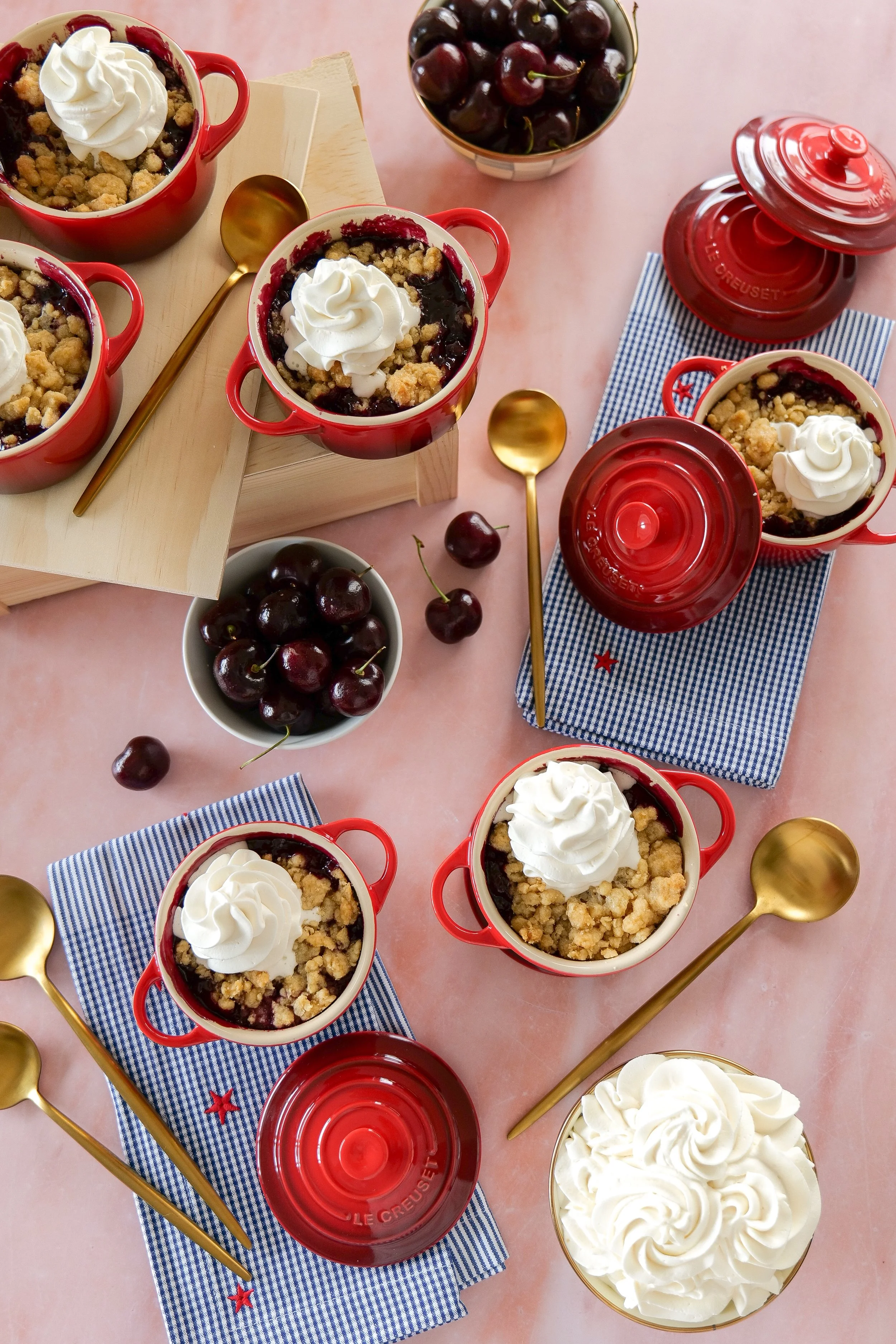 Rustic cherry cobbler recipe with a golden baked crust