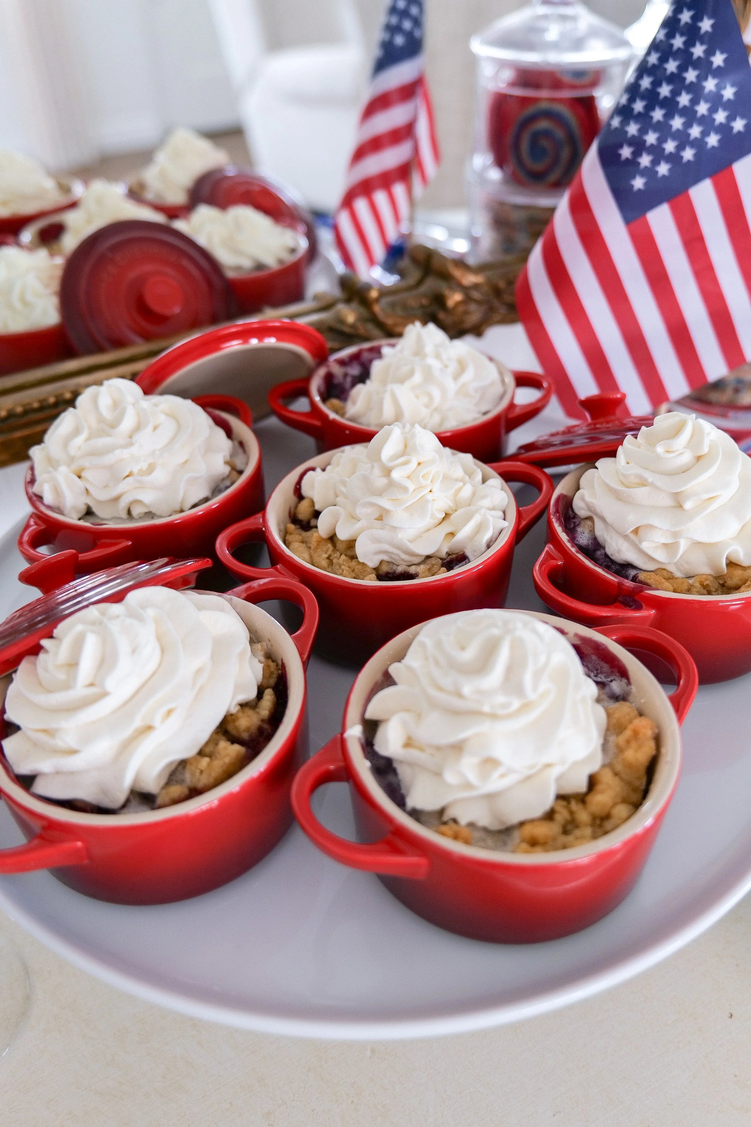 Patriotic charcuterie display styled for summer entertaining