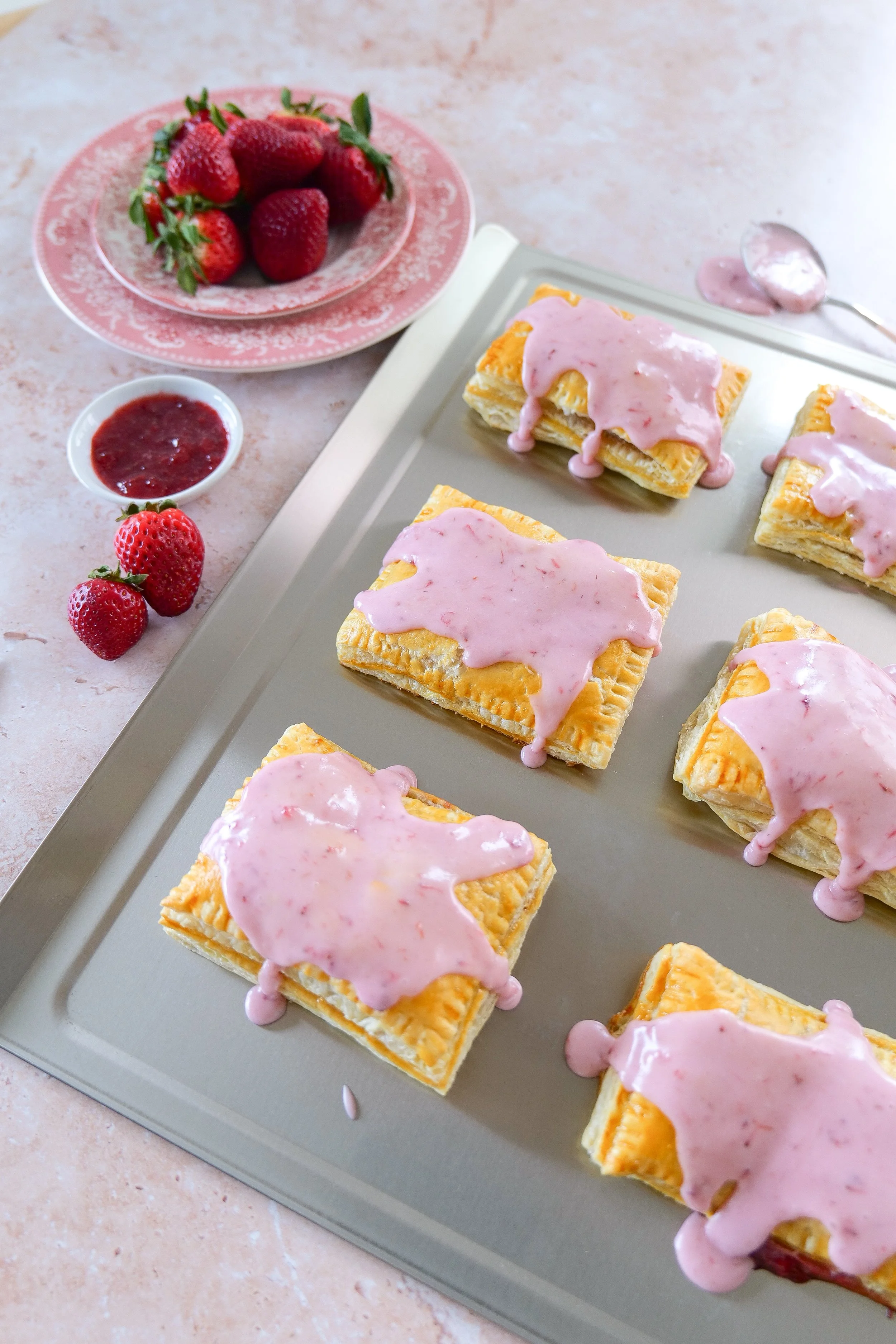 These delicious treats are Strawberry Puff Pastry Pop Tarts