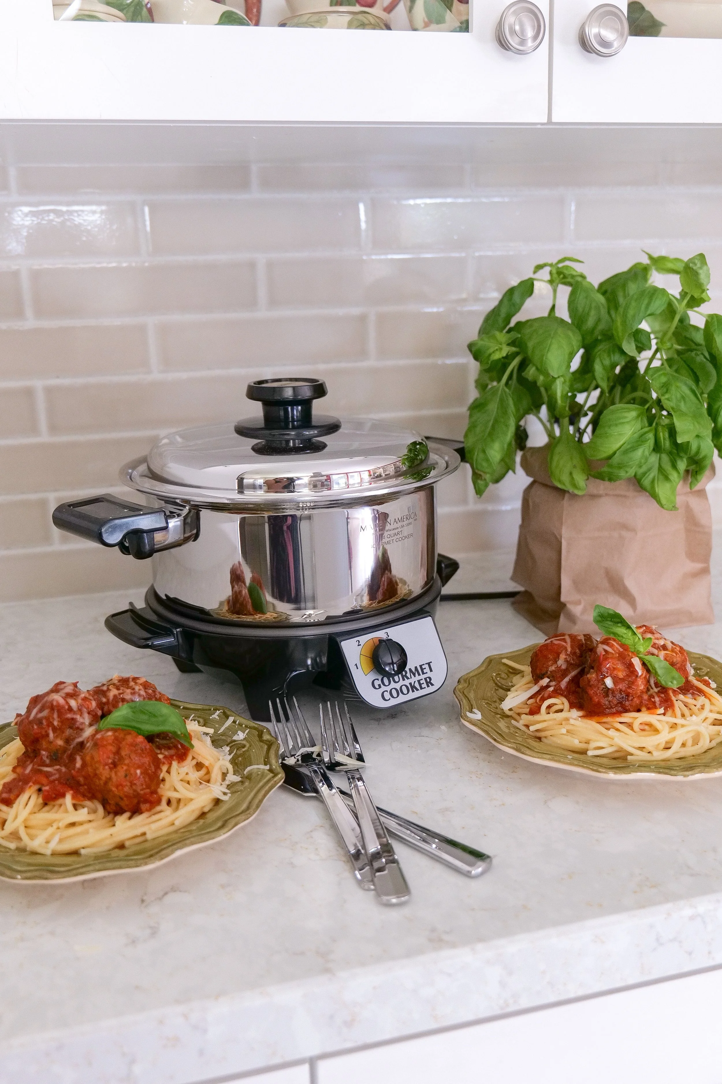 Italian meatballs browned and slow cooked in marinara sauce for extra flavor