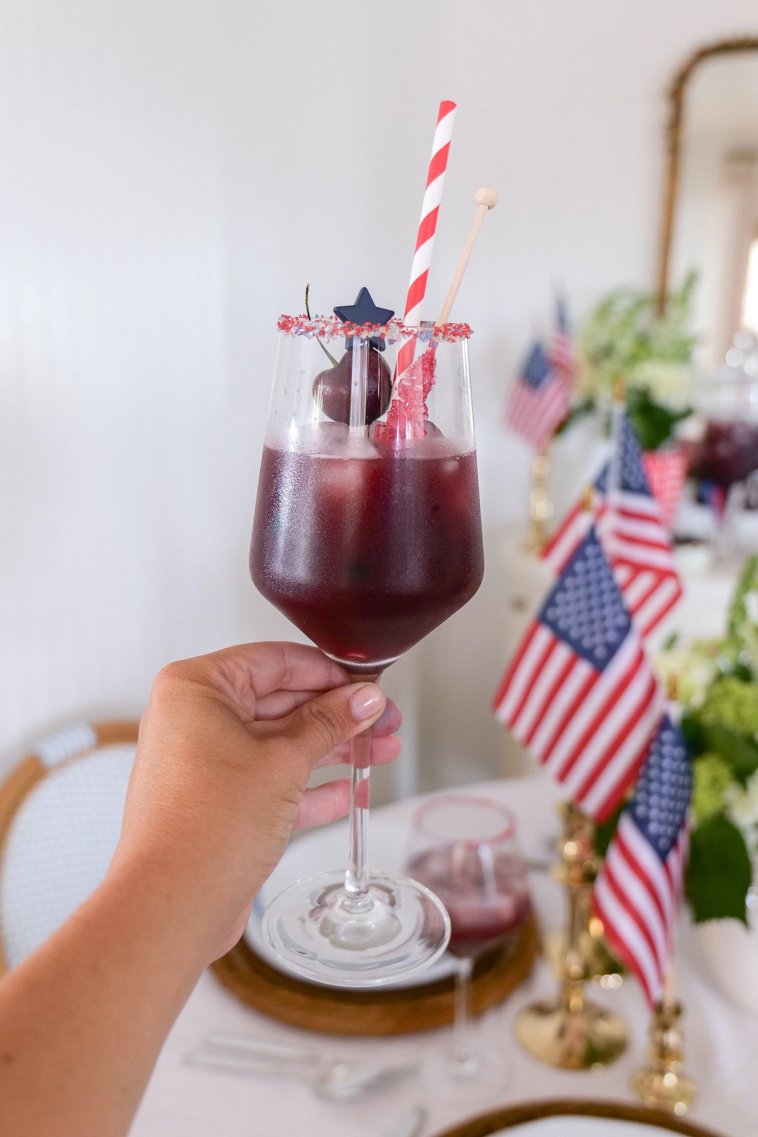 Patriotic summer table setting for America's 250th celebration