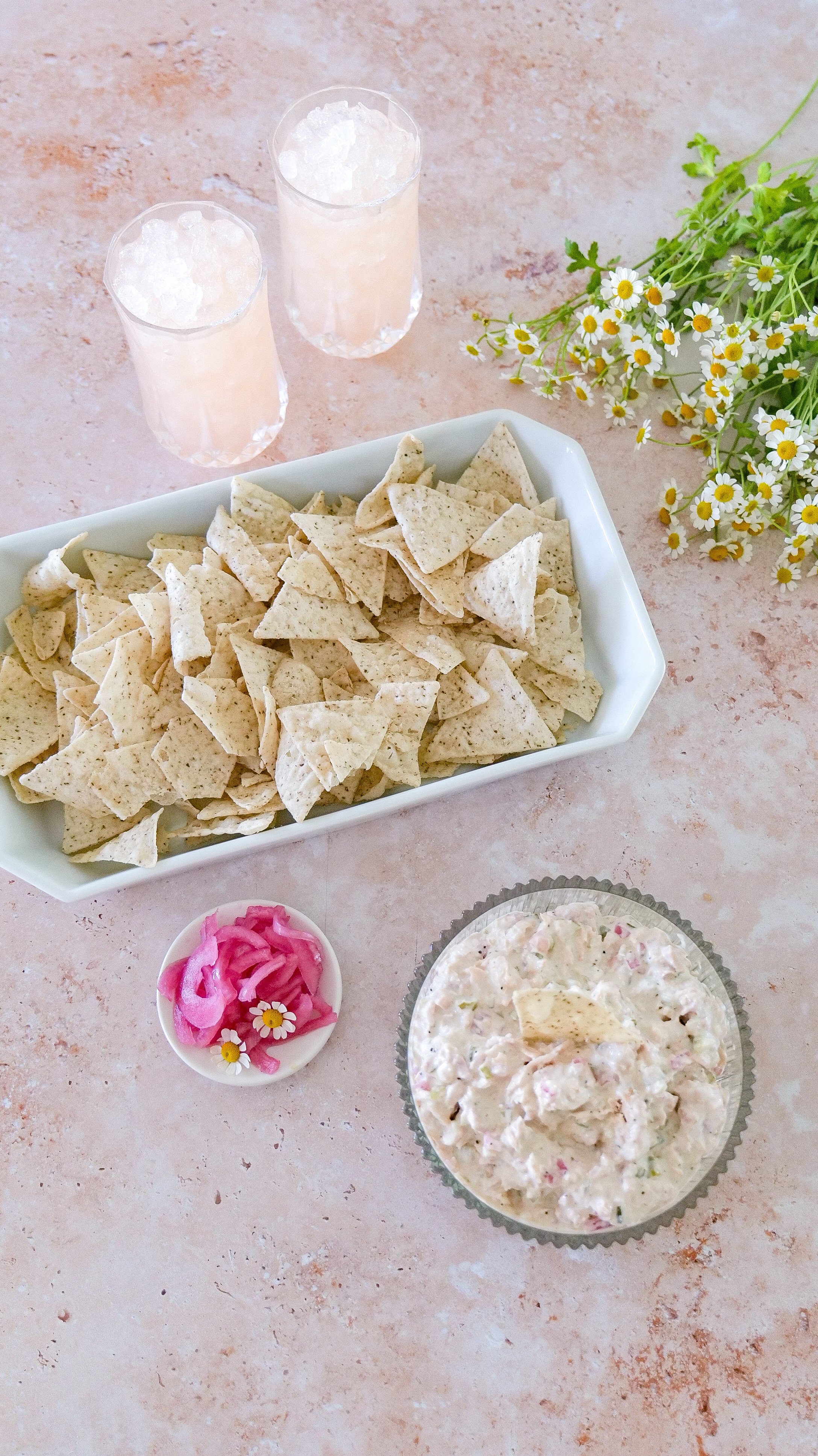Creamy tuna appetizer dip ready to serve