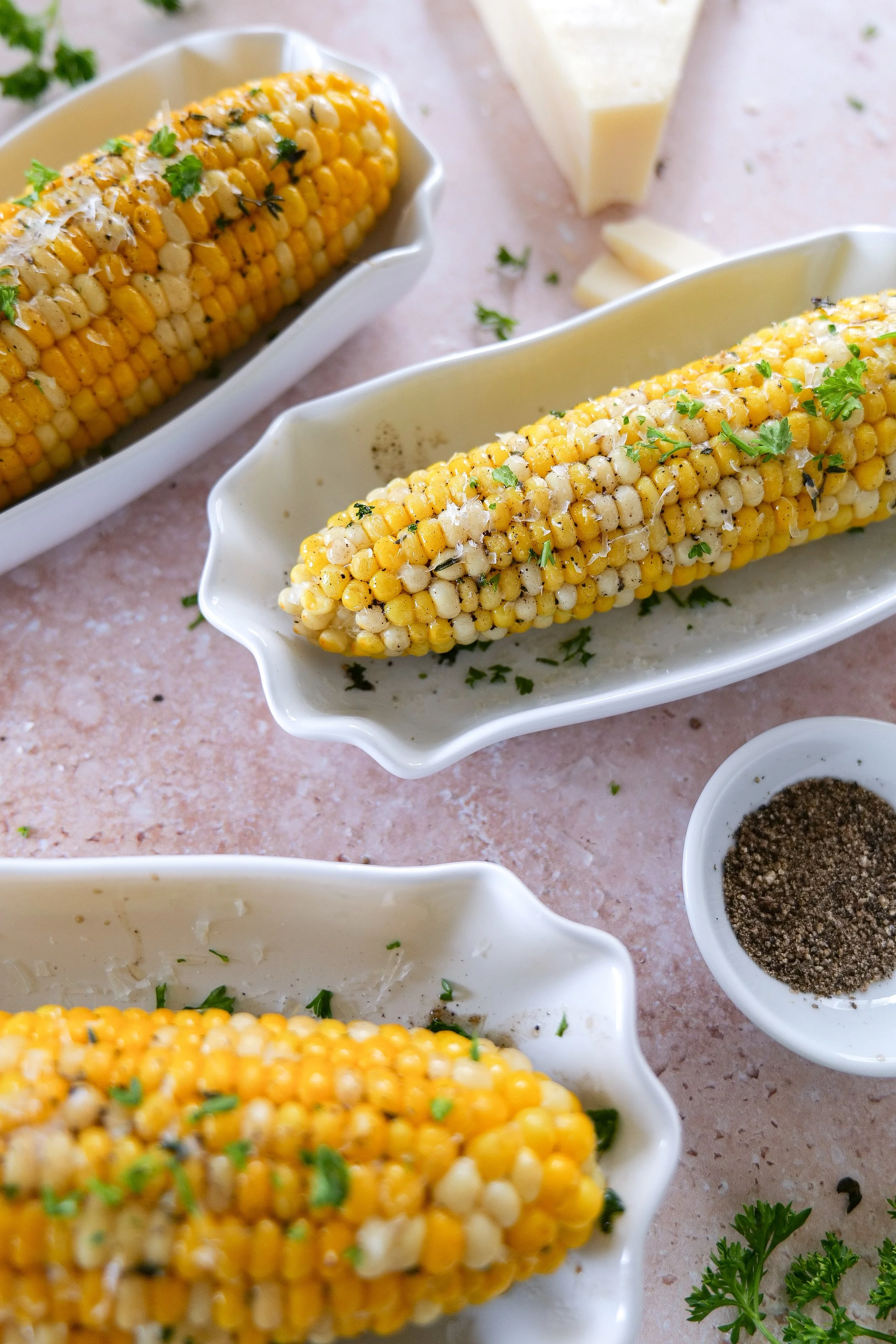 Corn on the cob served during a Fourth of July celebration